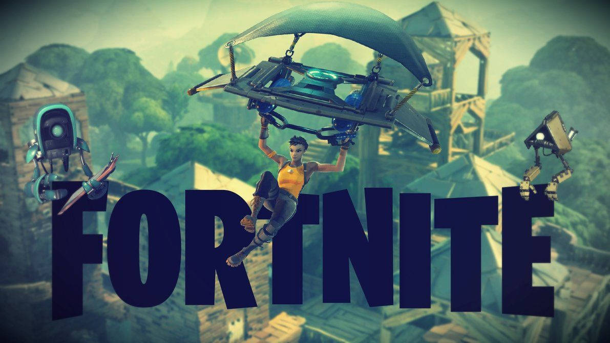 Fortnite Man With Parachute Hd Background