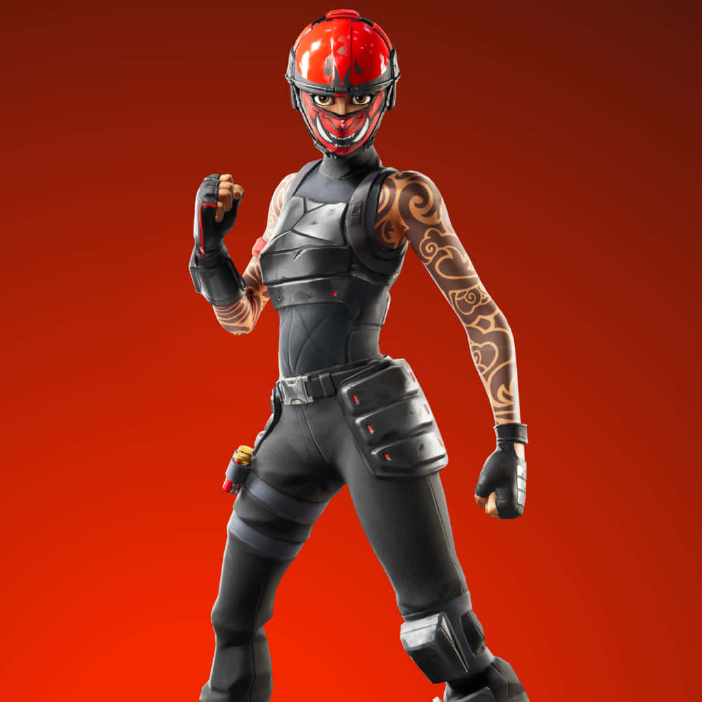 Fortnite Manic Skin On Red Background