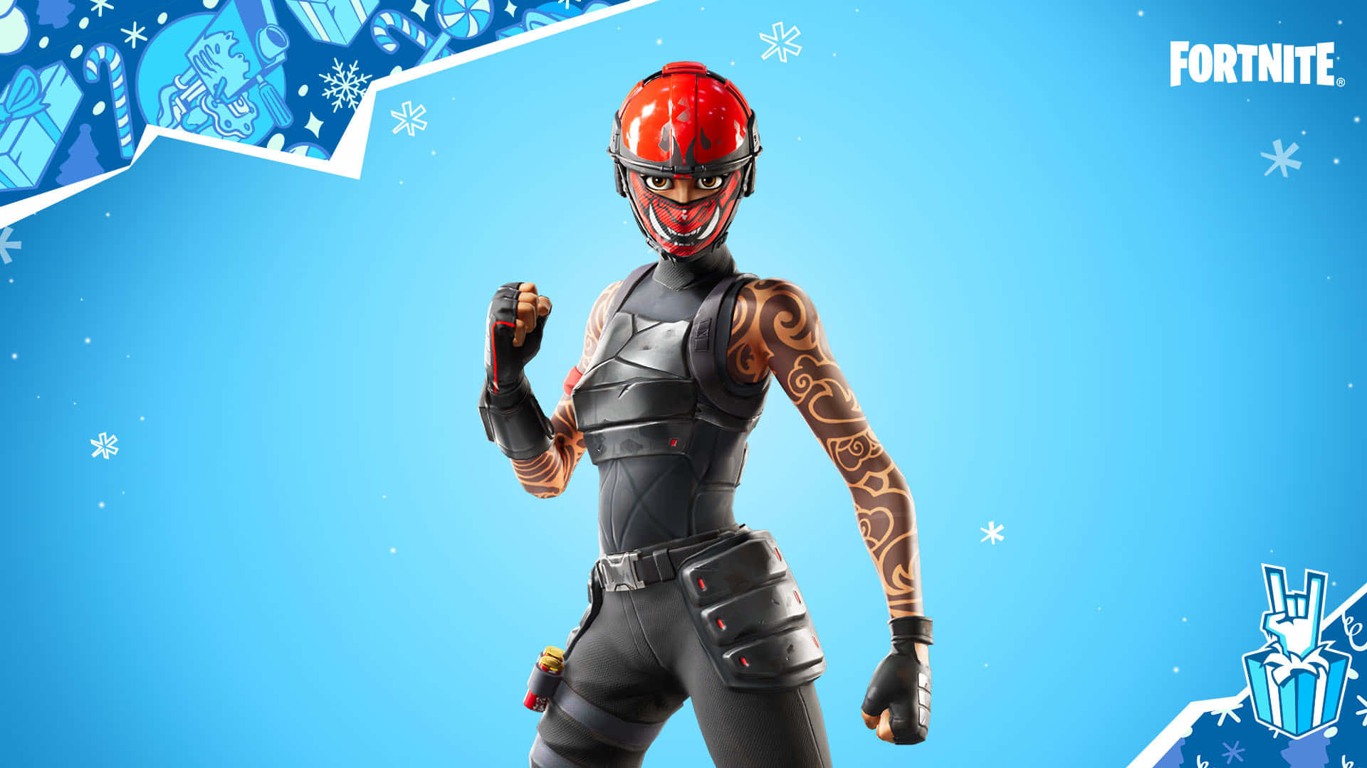 Fortnite Manic Skin With Mask Background