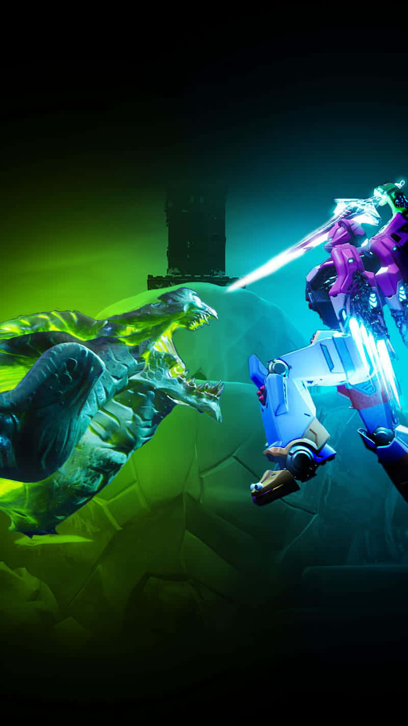 Fortnite_ Mecha_vs_ Monster_ Showdown Background