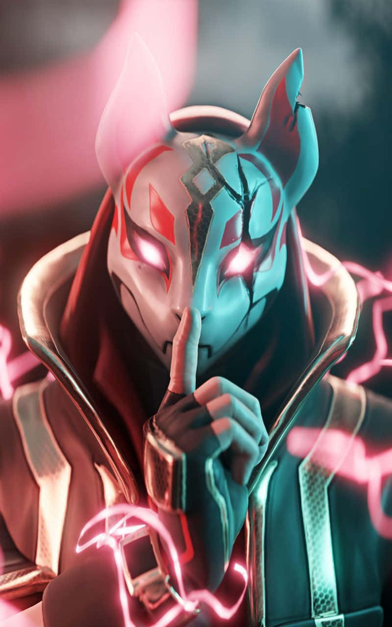 Fortnite_ Mysterious_ Masked_ Figure Background