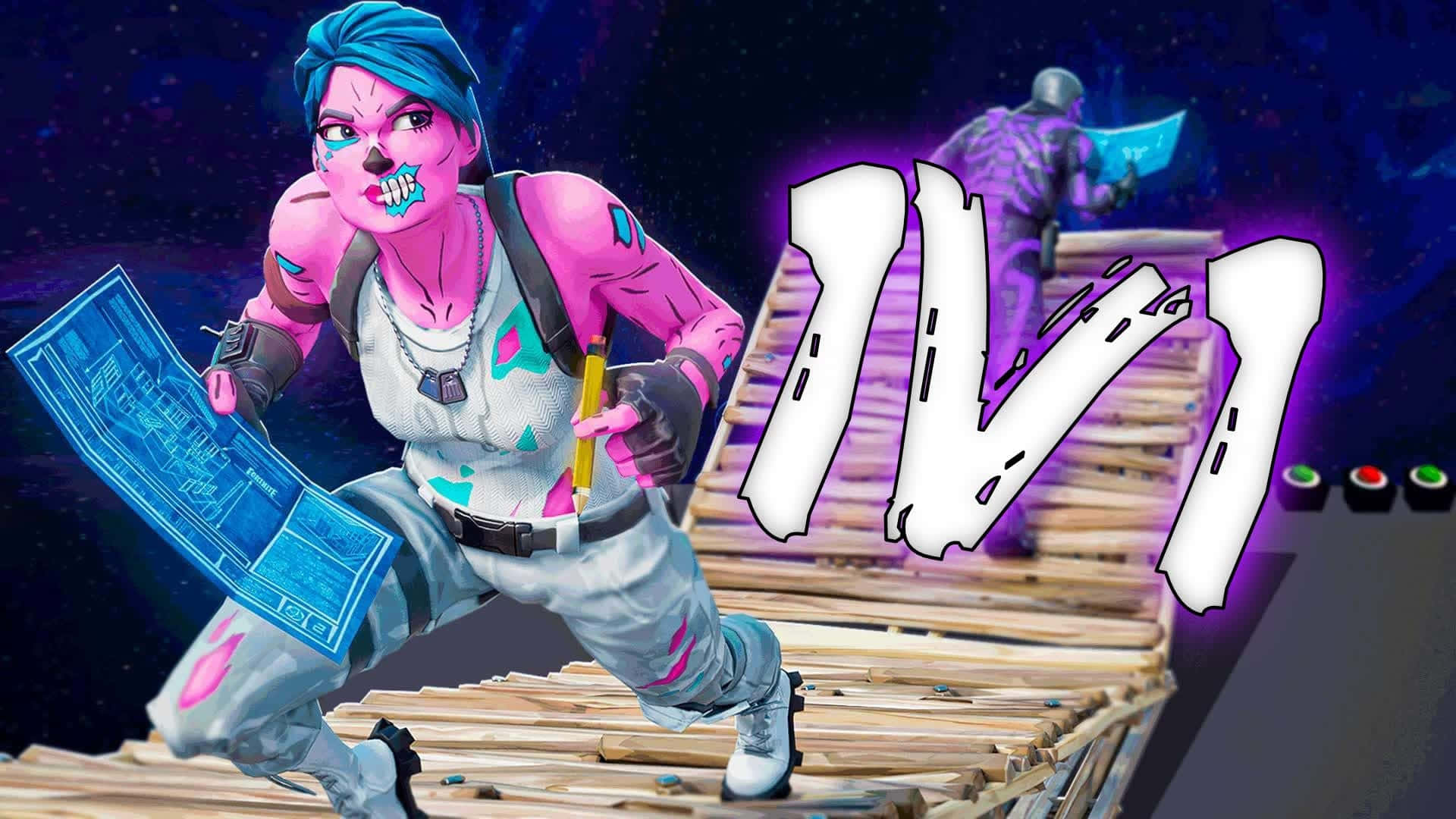 Fortnite Pink Ghoul Trooper Action Background