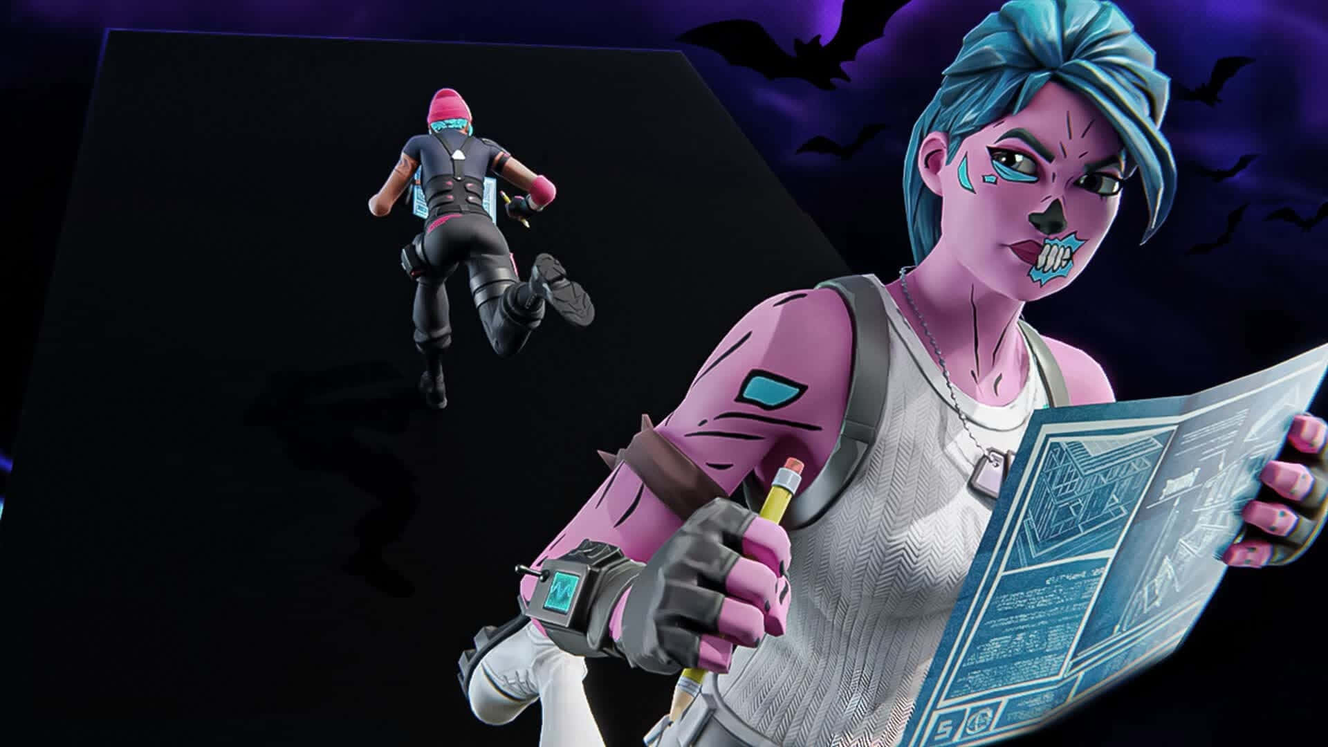 Fortnite Pink Ghoul Trooper Blueprint Strategy Background