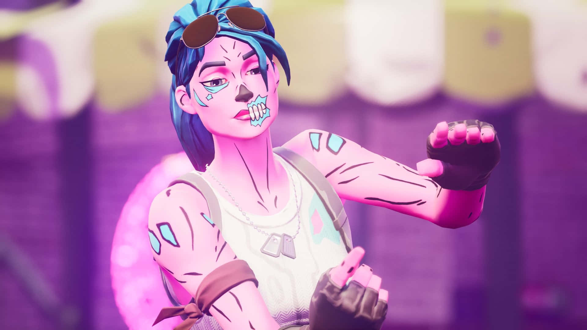 Fortnite Pink Ghoul Trooper Character Art Background