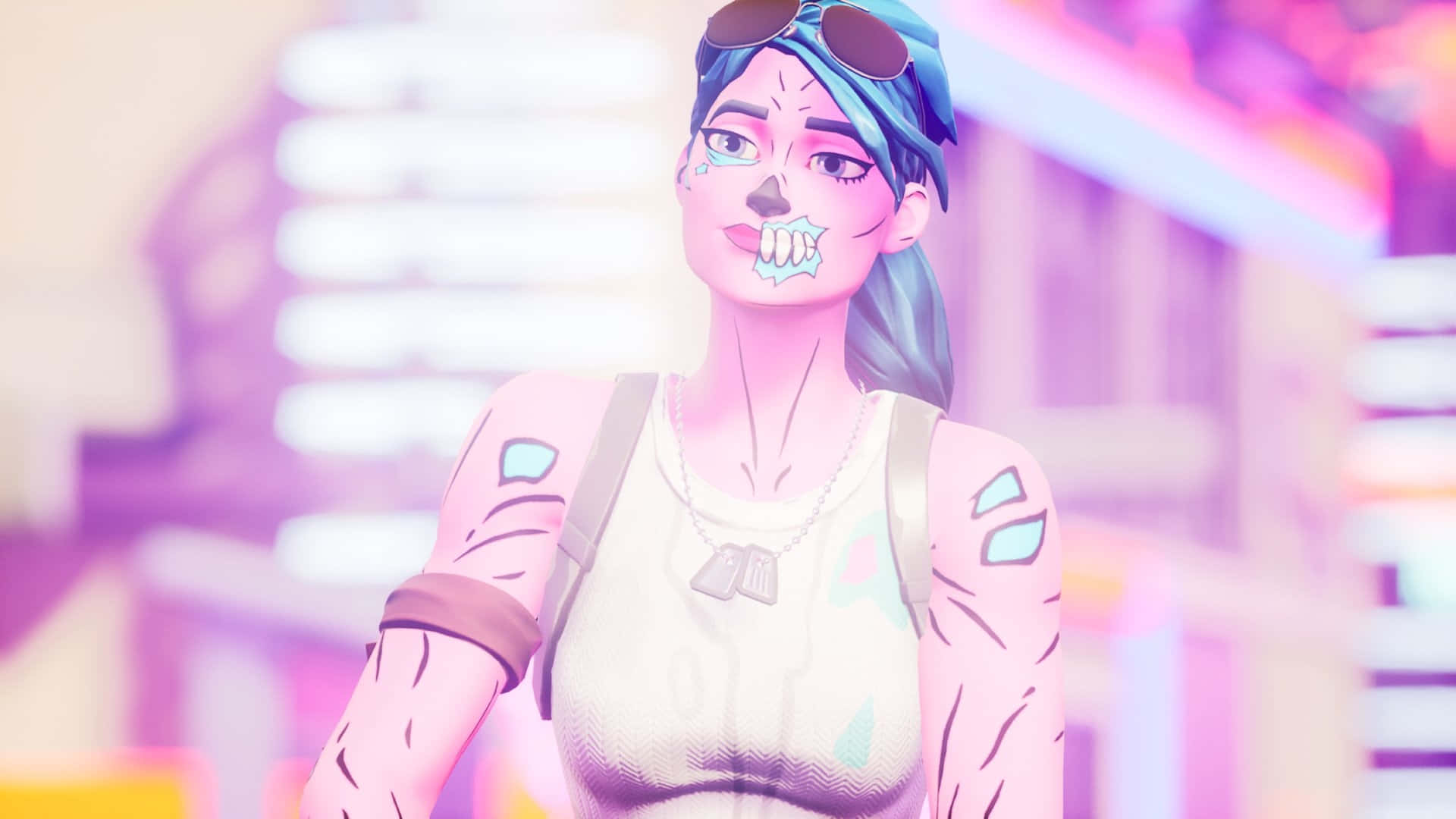 Fortnite Pink Ghoul Trooper Character Art Background
