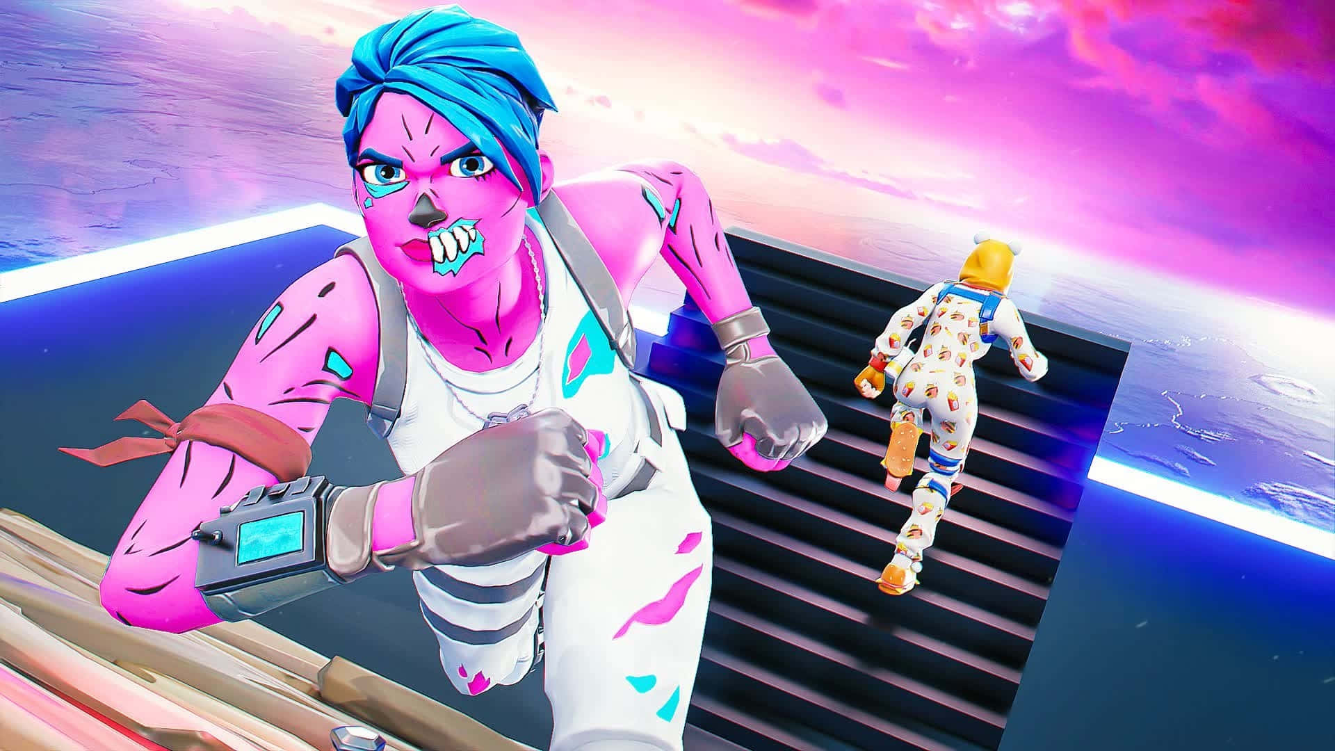 Fortnite Pink Ghoul Trooper Chase Background