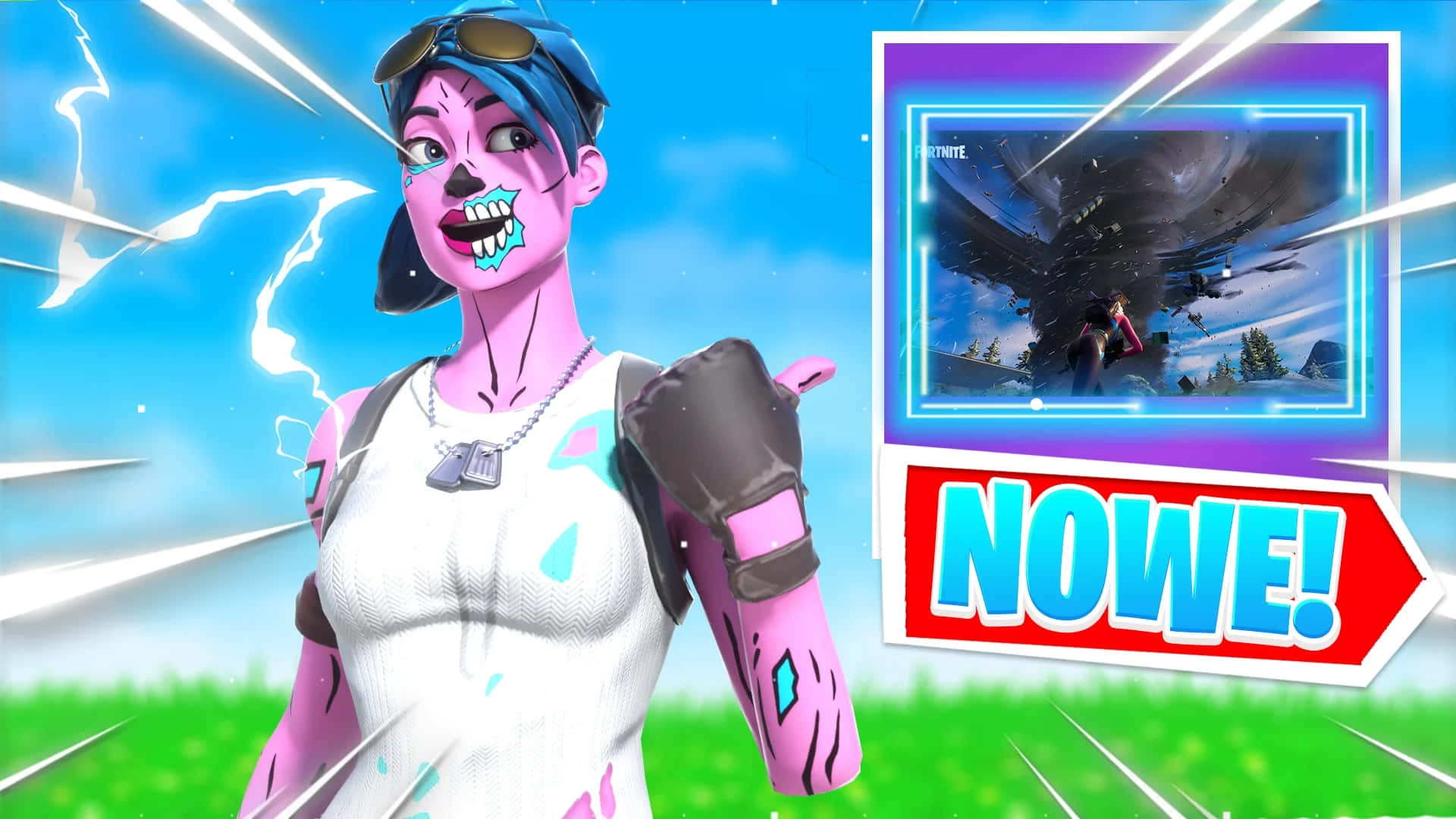 Fortnite Pink Ghoul Trooper Promotional Art Background