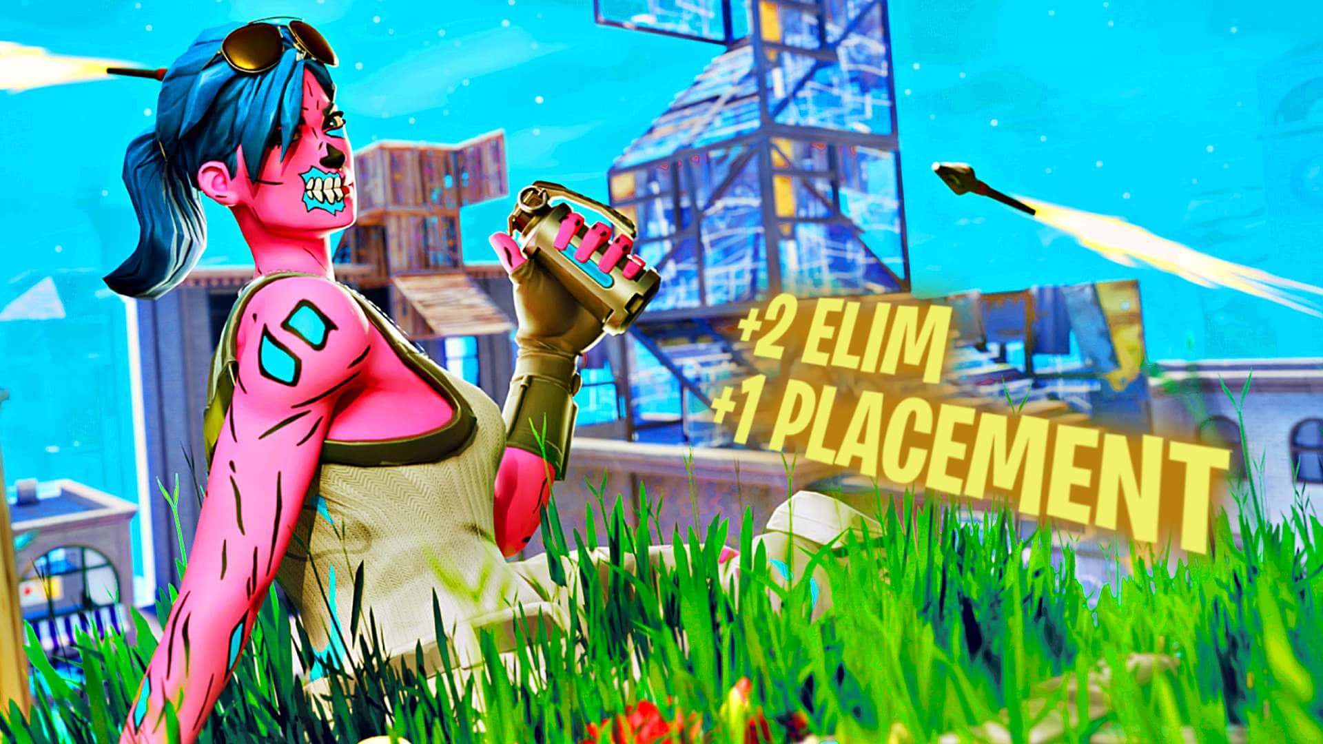 Fortnite Pink Ghoul Trooper Victory Celebration Background