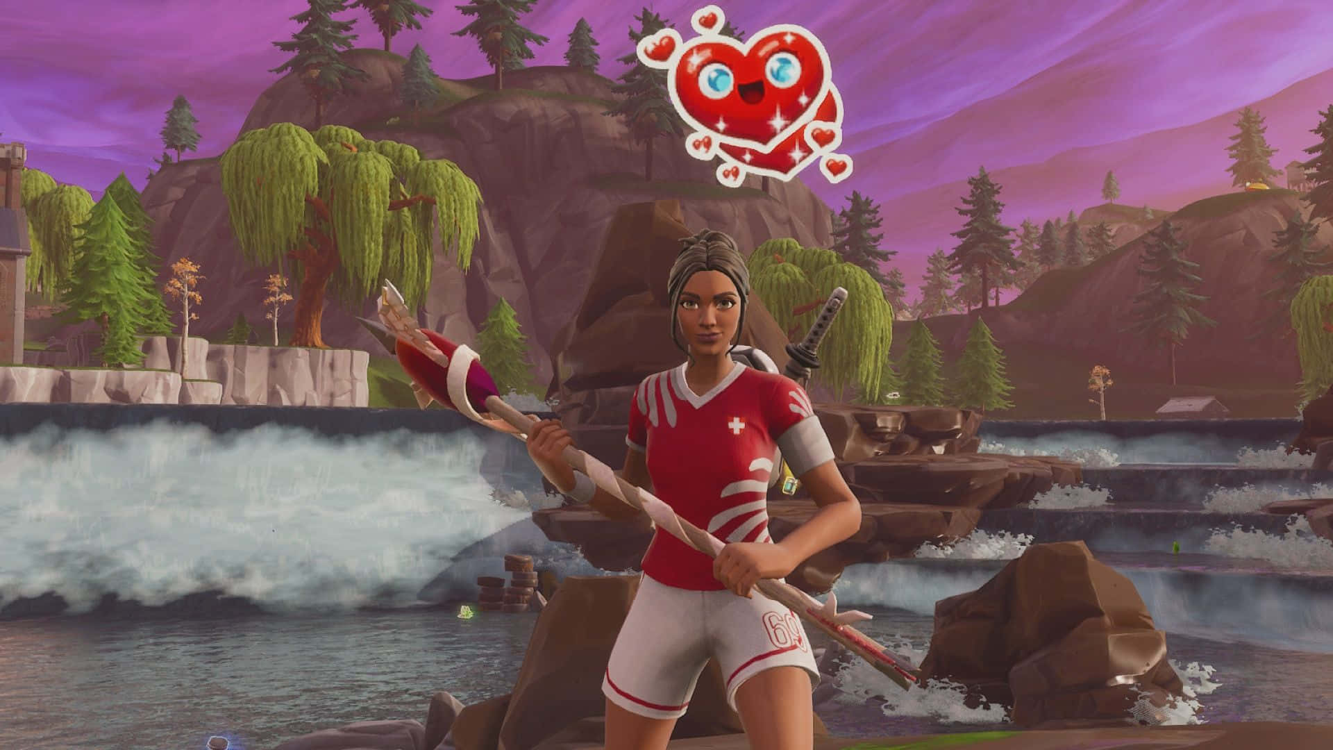 Fortnite Poised Playmaker Red Background