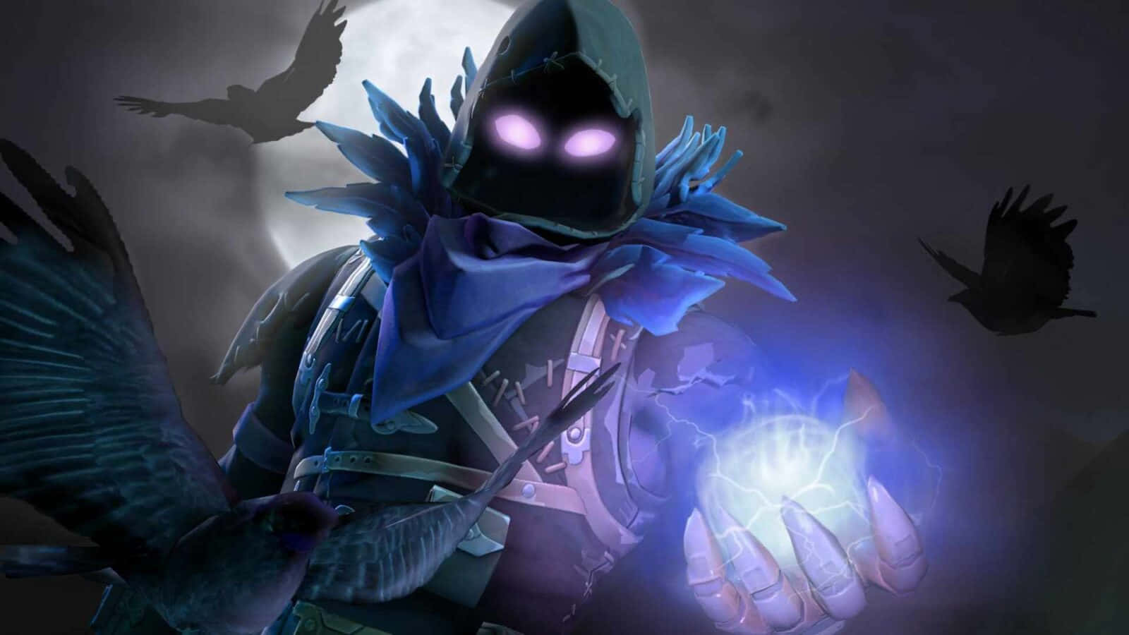 Fortnite Raven Skin Mystical Glow Background