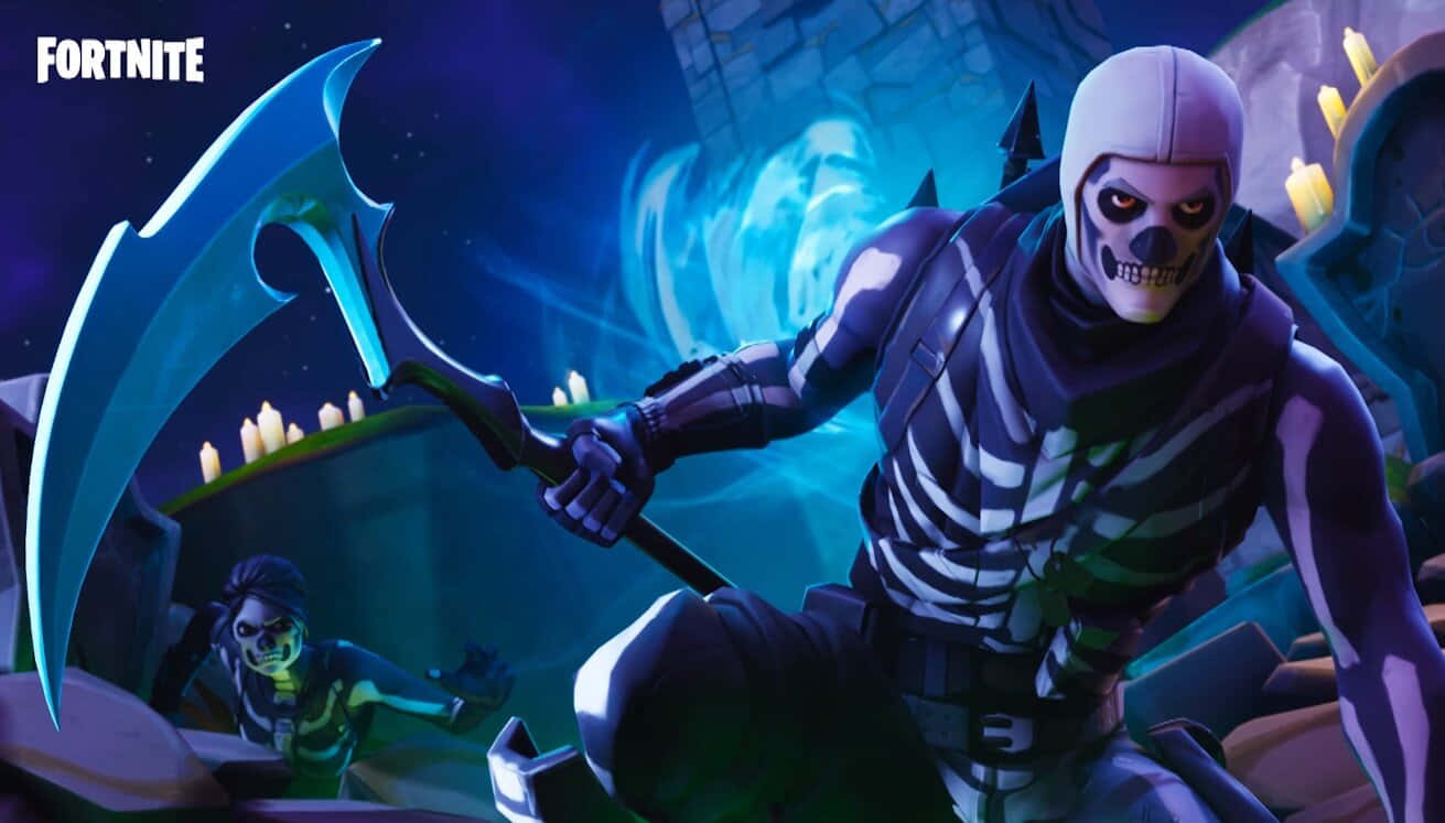Fortnite Skull Trooper Action Pose Background