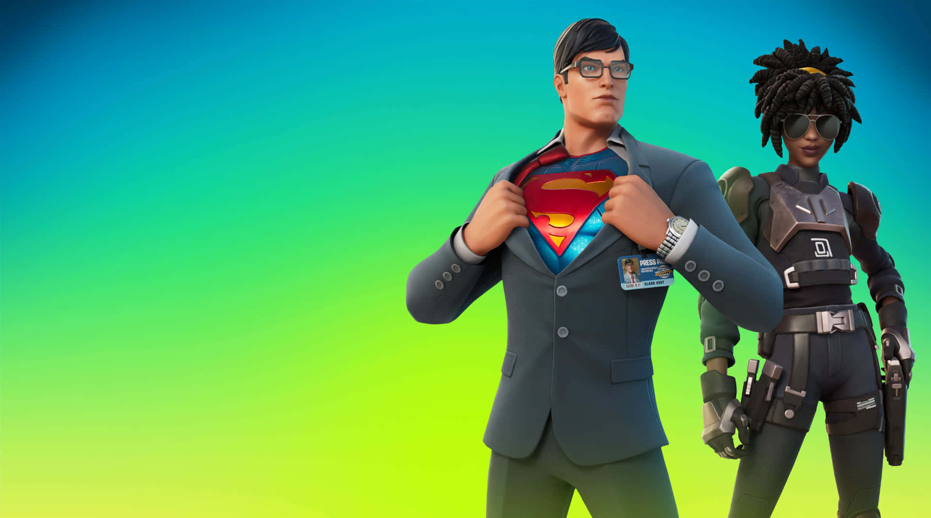Fortnite Superman Revealwith Partner Background