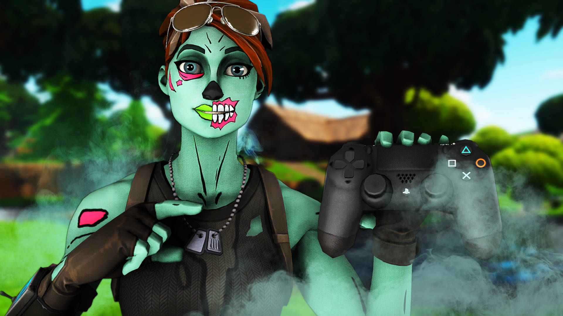 Fortnite Thumbnails Ghoul Trooper Black Console Background