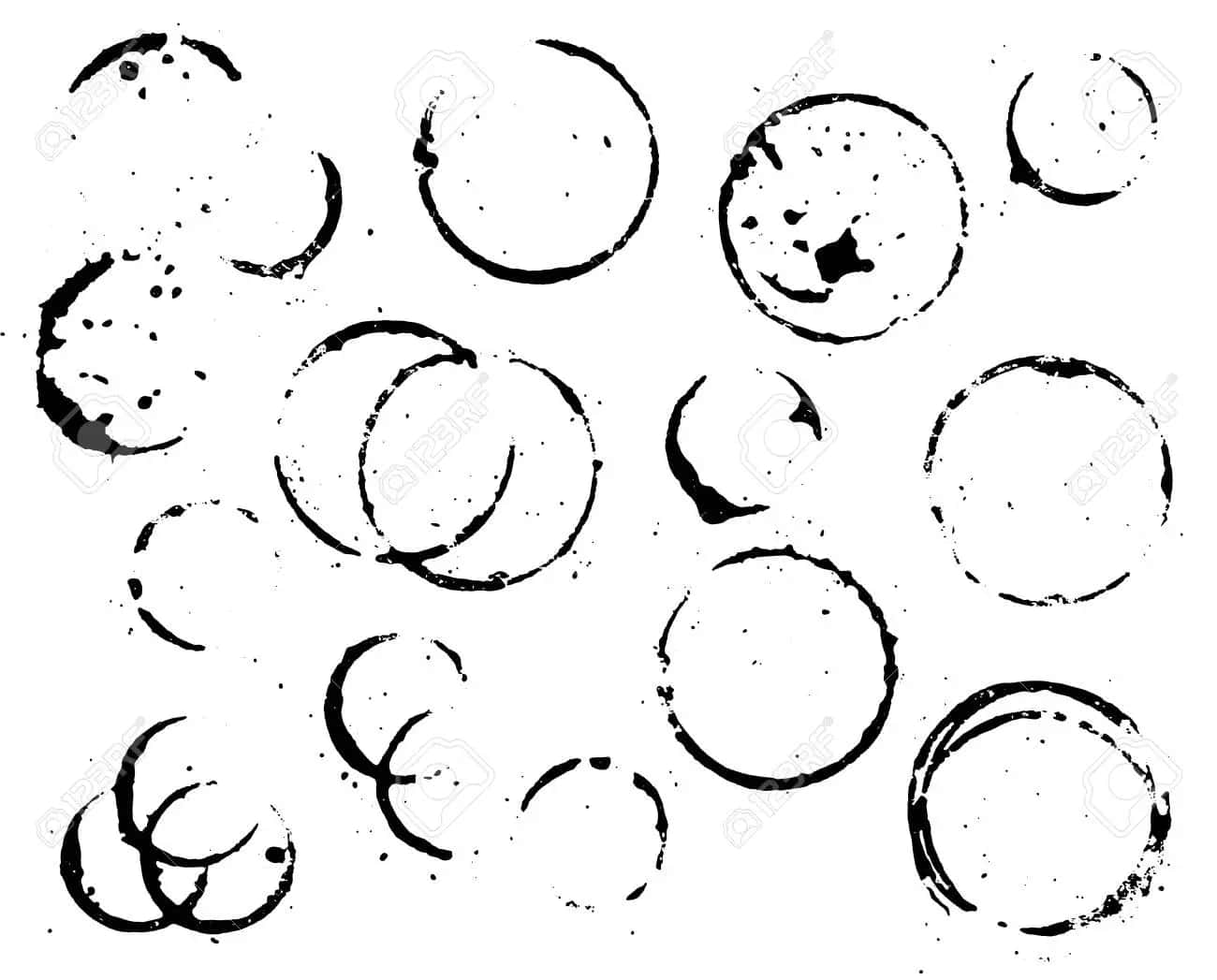 Fortuitous Circle Ink Marks Background