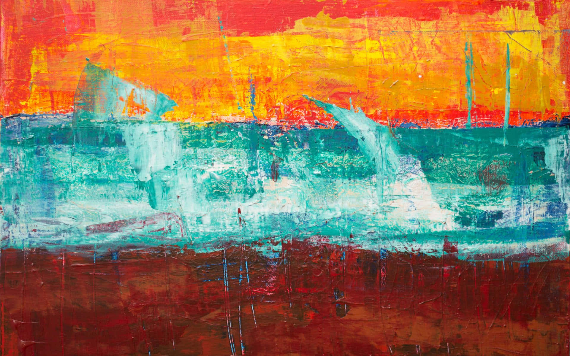 Fortuitous Inspired Abstract Painting Background