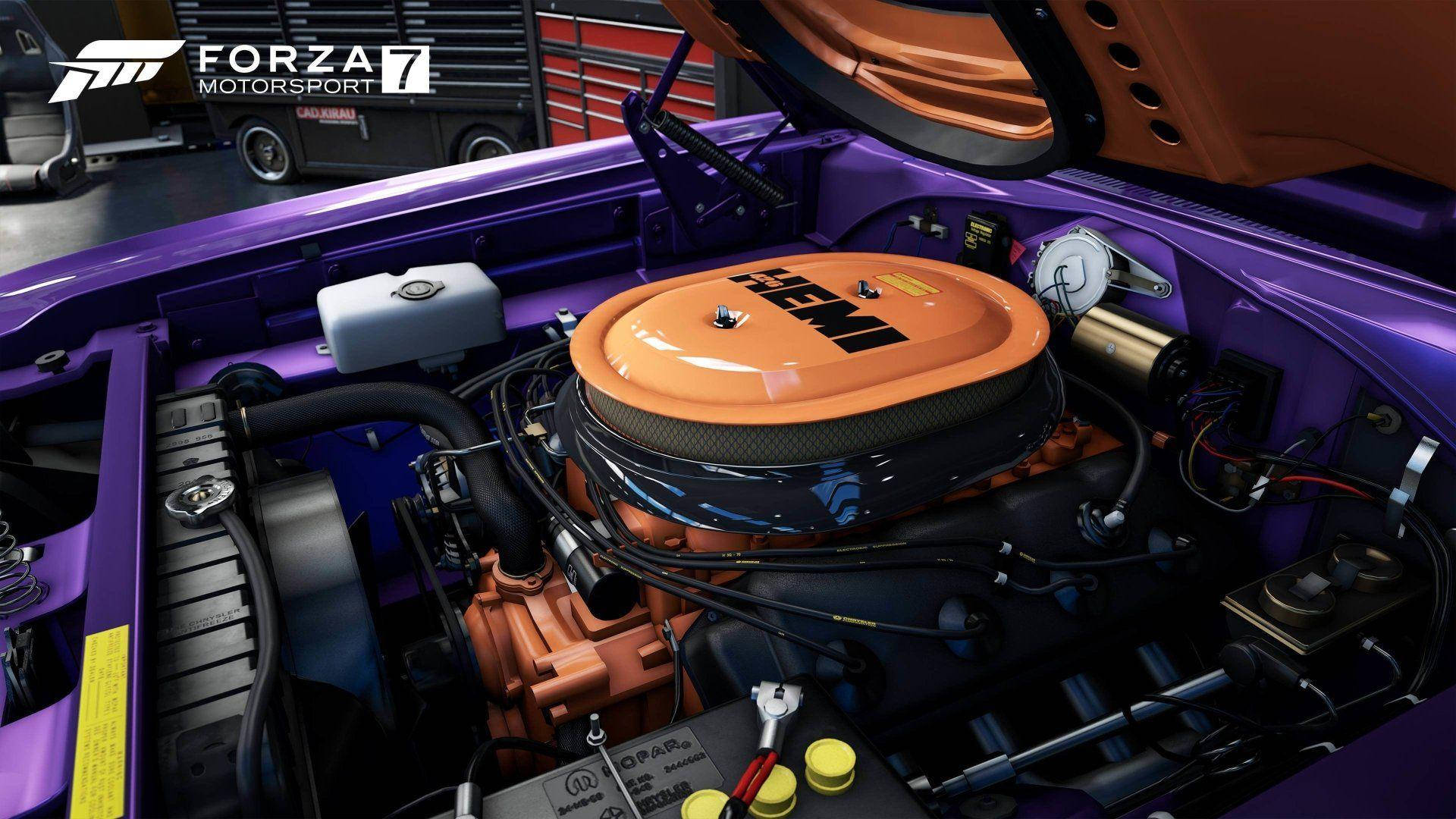 Forza 7 Car Engine Background