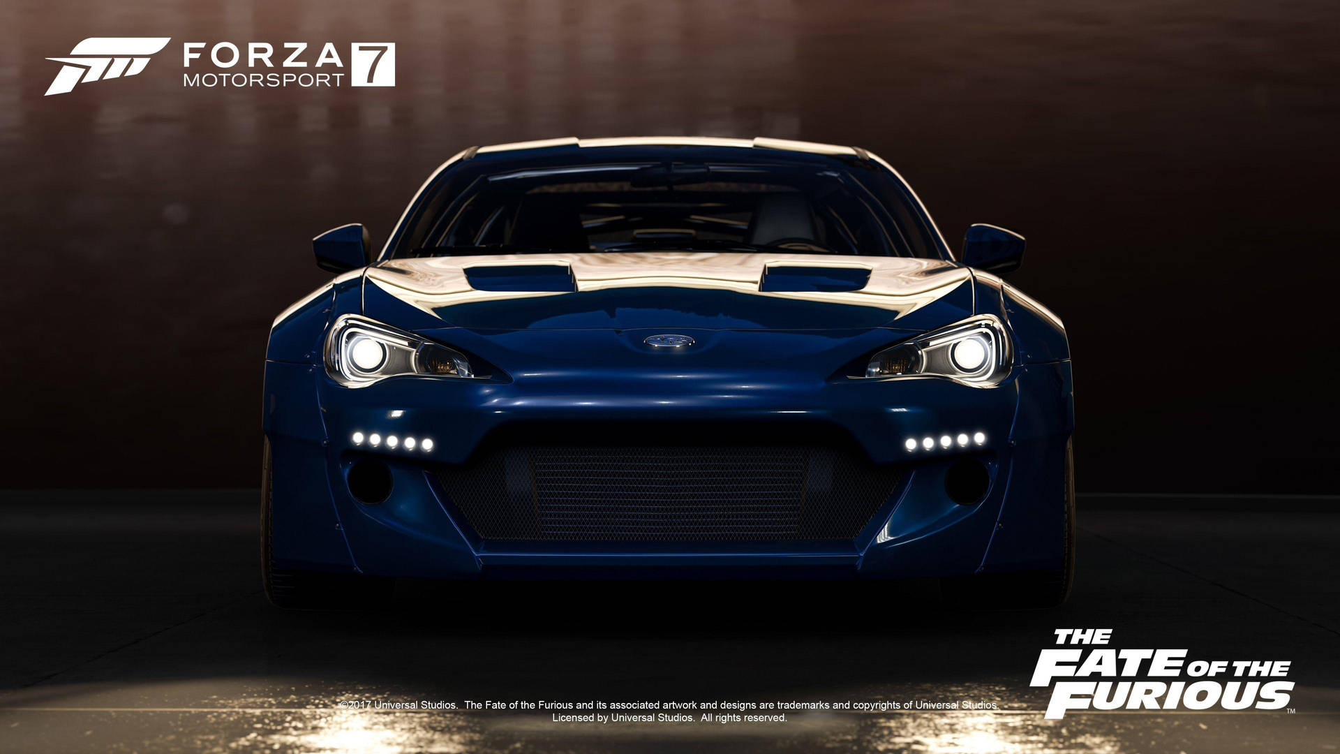 Forza 7 Subaru Blue Car Background