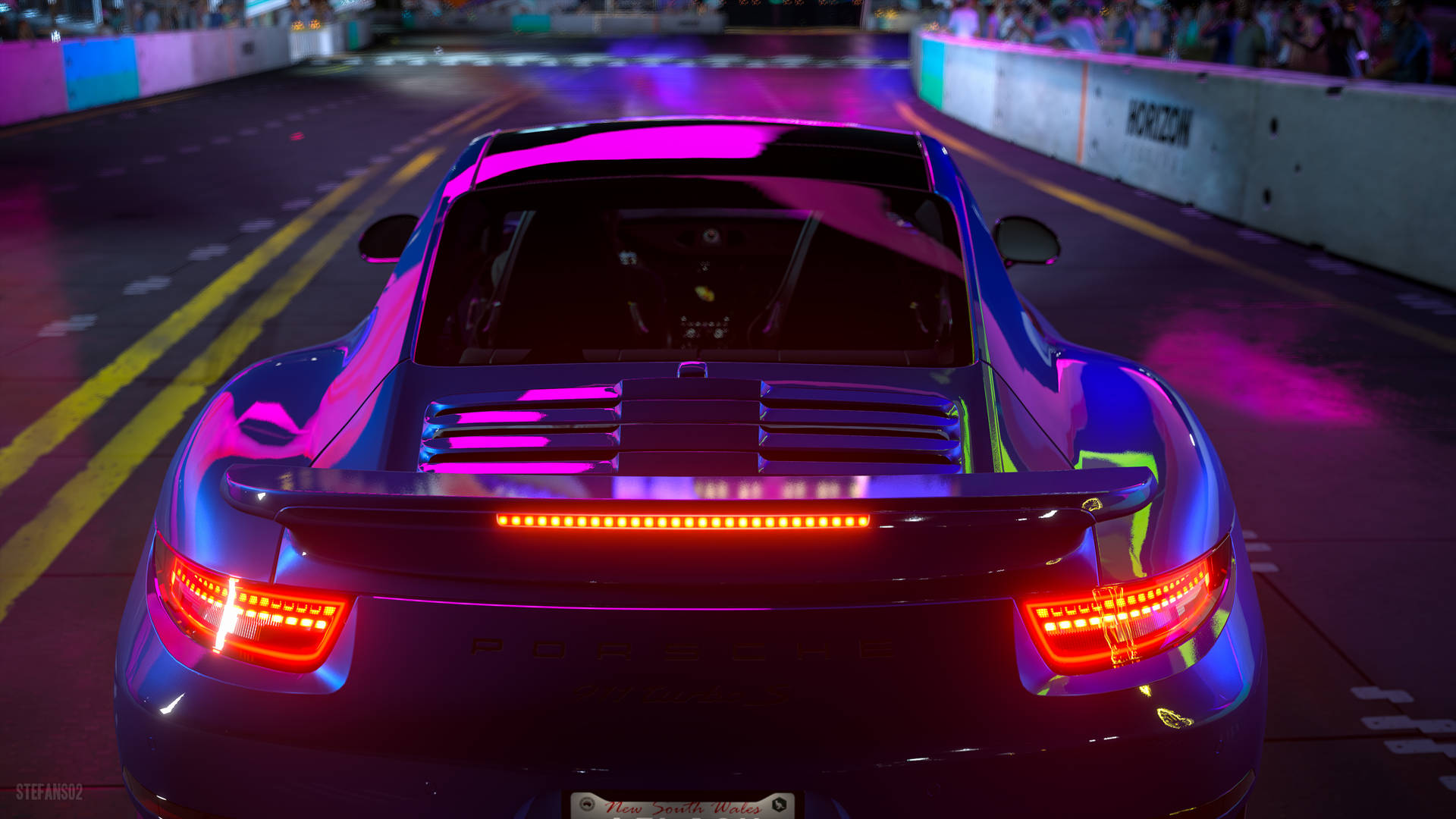 Forza Horizon 3 Purple Neon Car Background