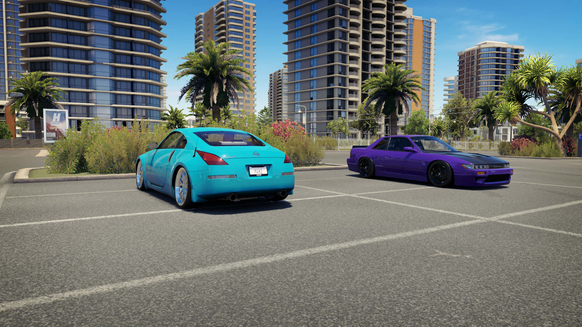 Forza Horizon 3 Video Game Parking Lot Background