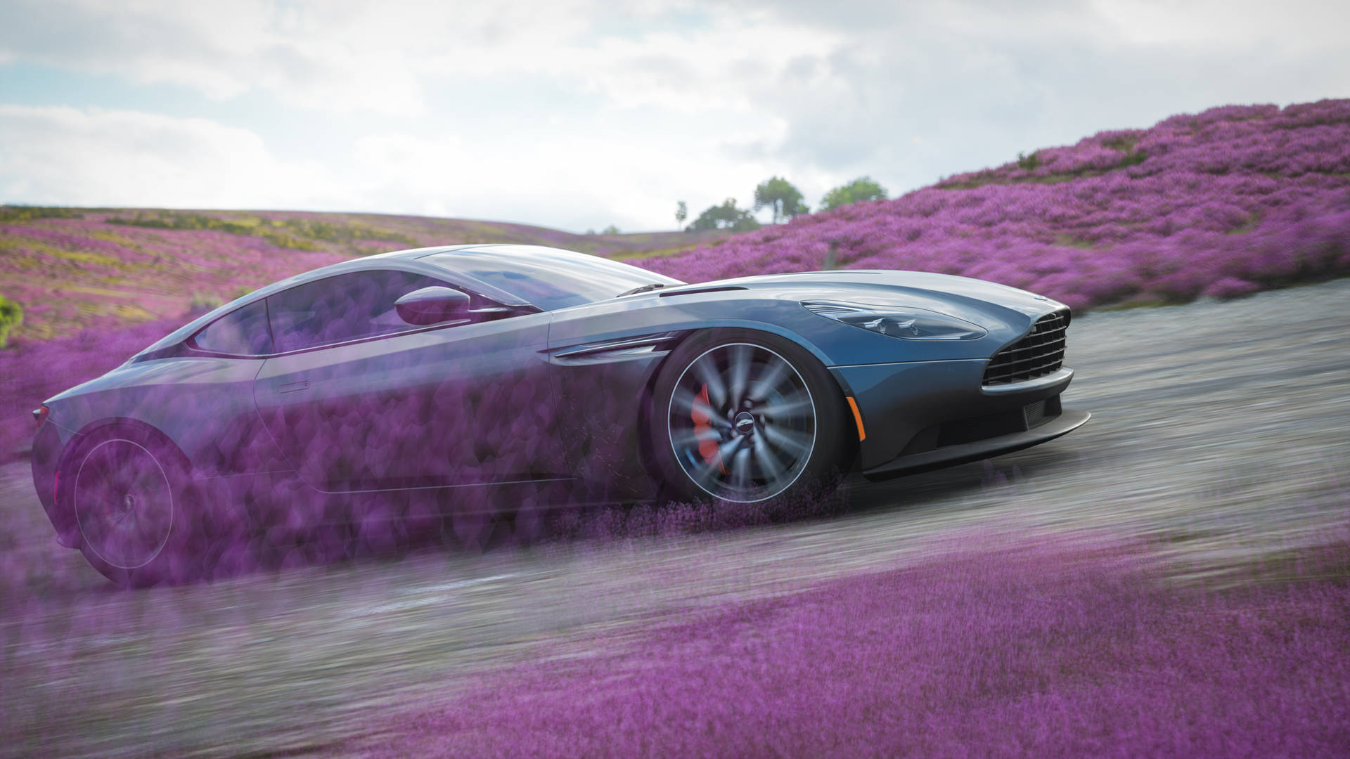 Forza Horizon 4 4k Aston Martin On Lavender Fields Background