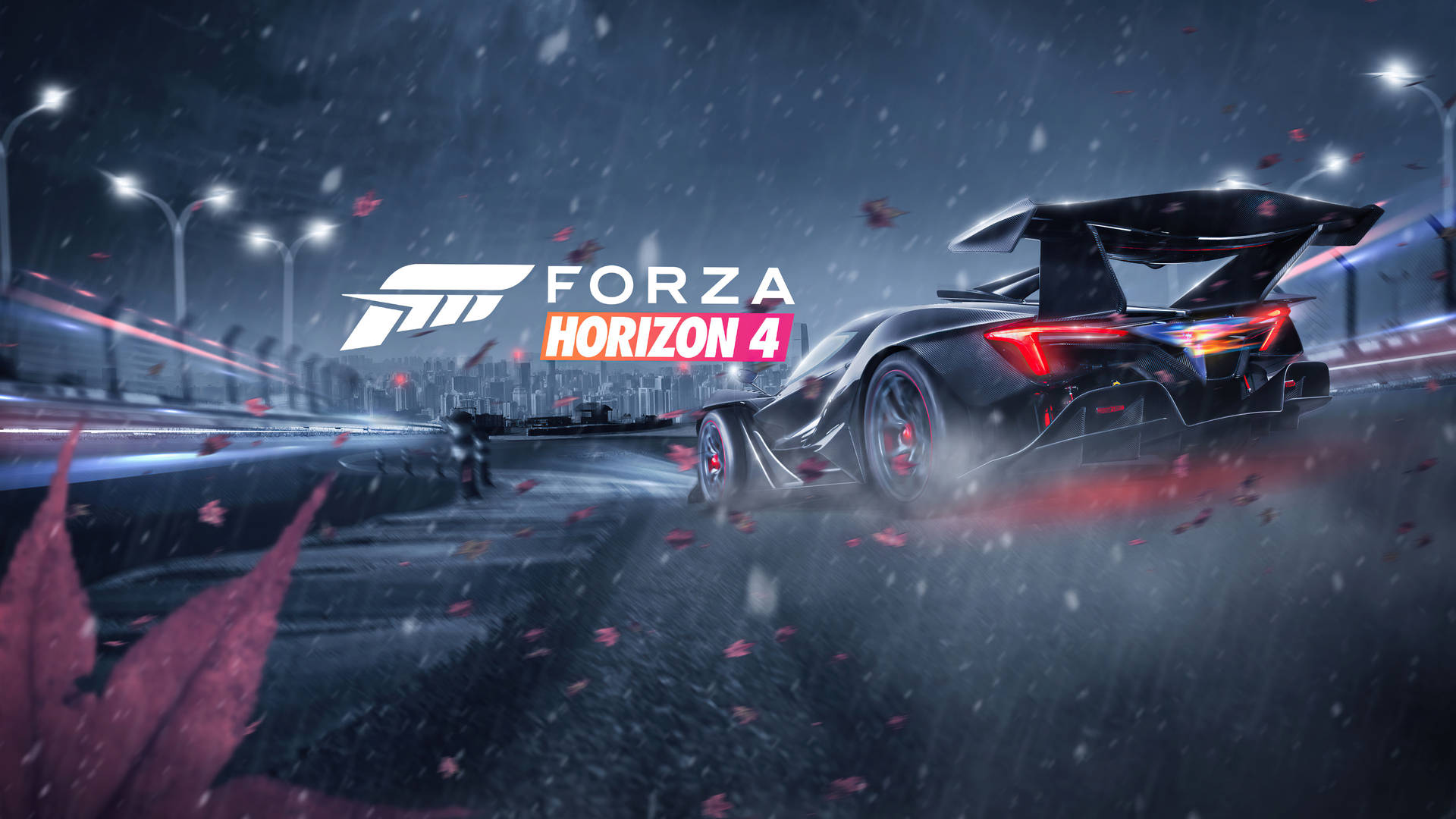 Forza Horizon 4 4k雨天比赛背景