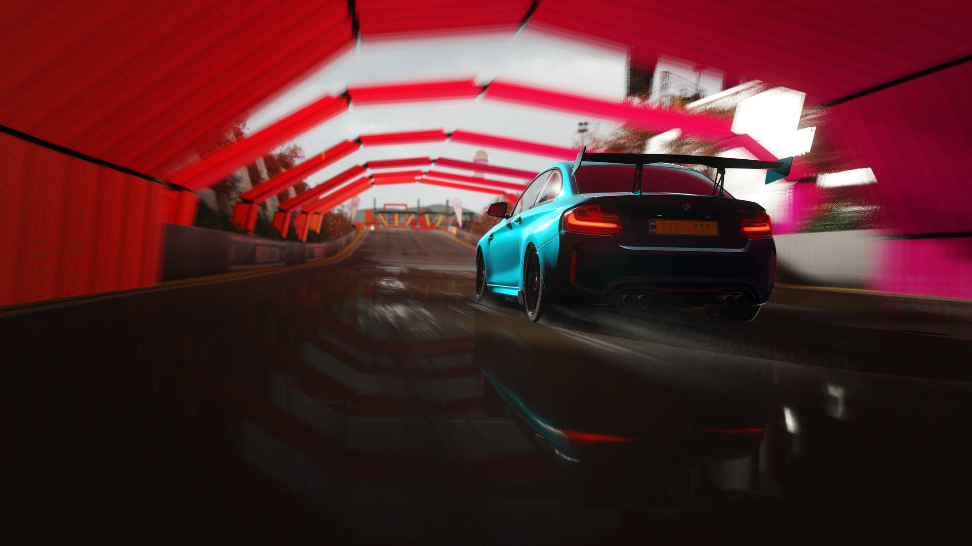 Forza Horizon 4 4k红色隧道背景