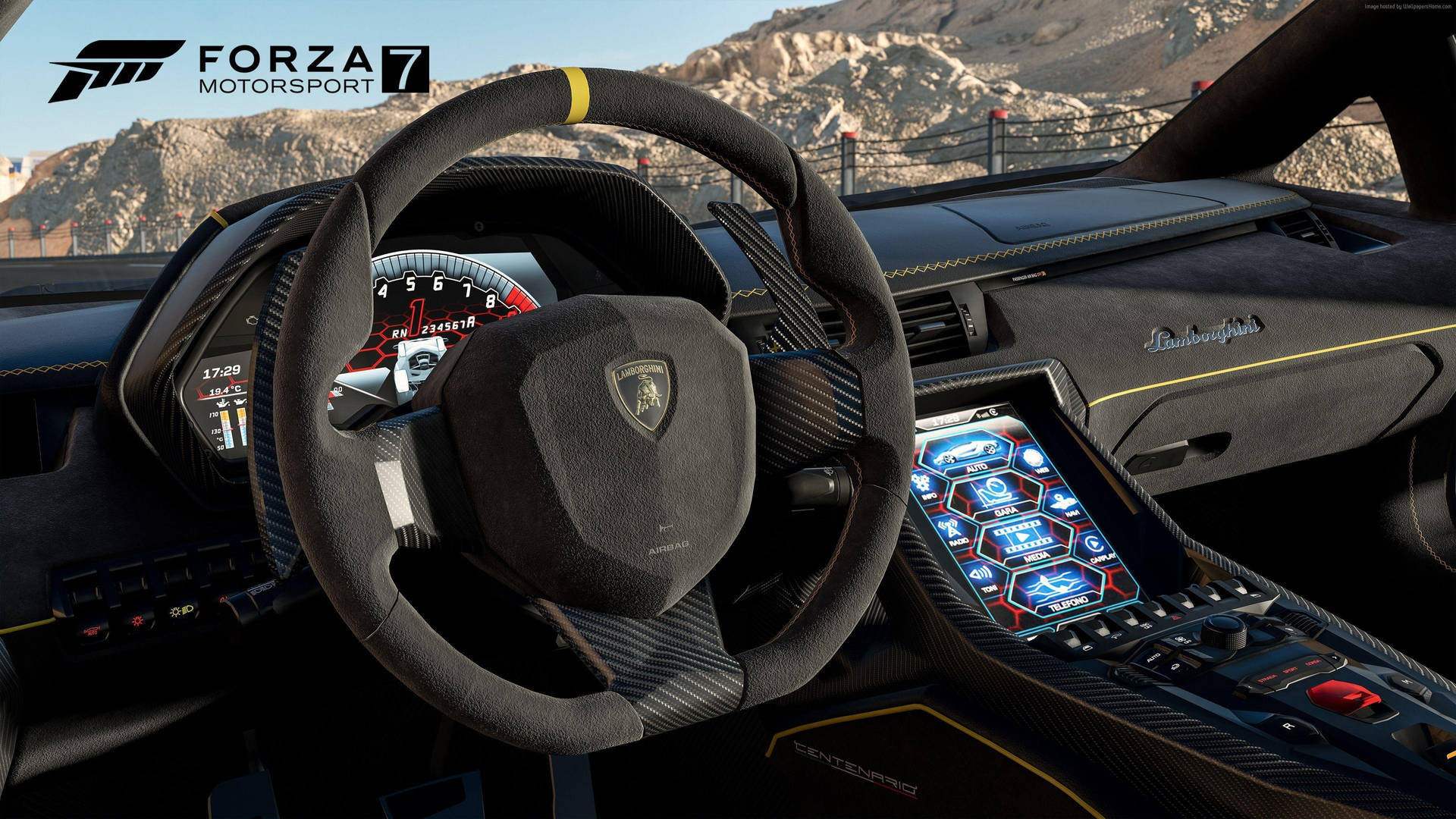 Forza Motorsport 7 Lamborghini Interior Background