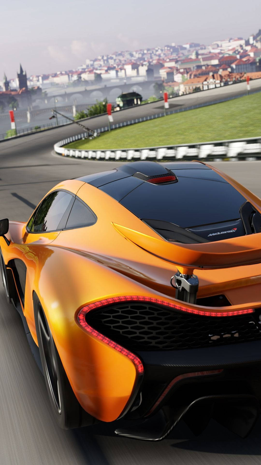 Forza Orange Race Car Iphone Background