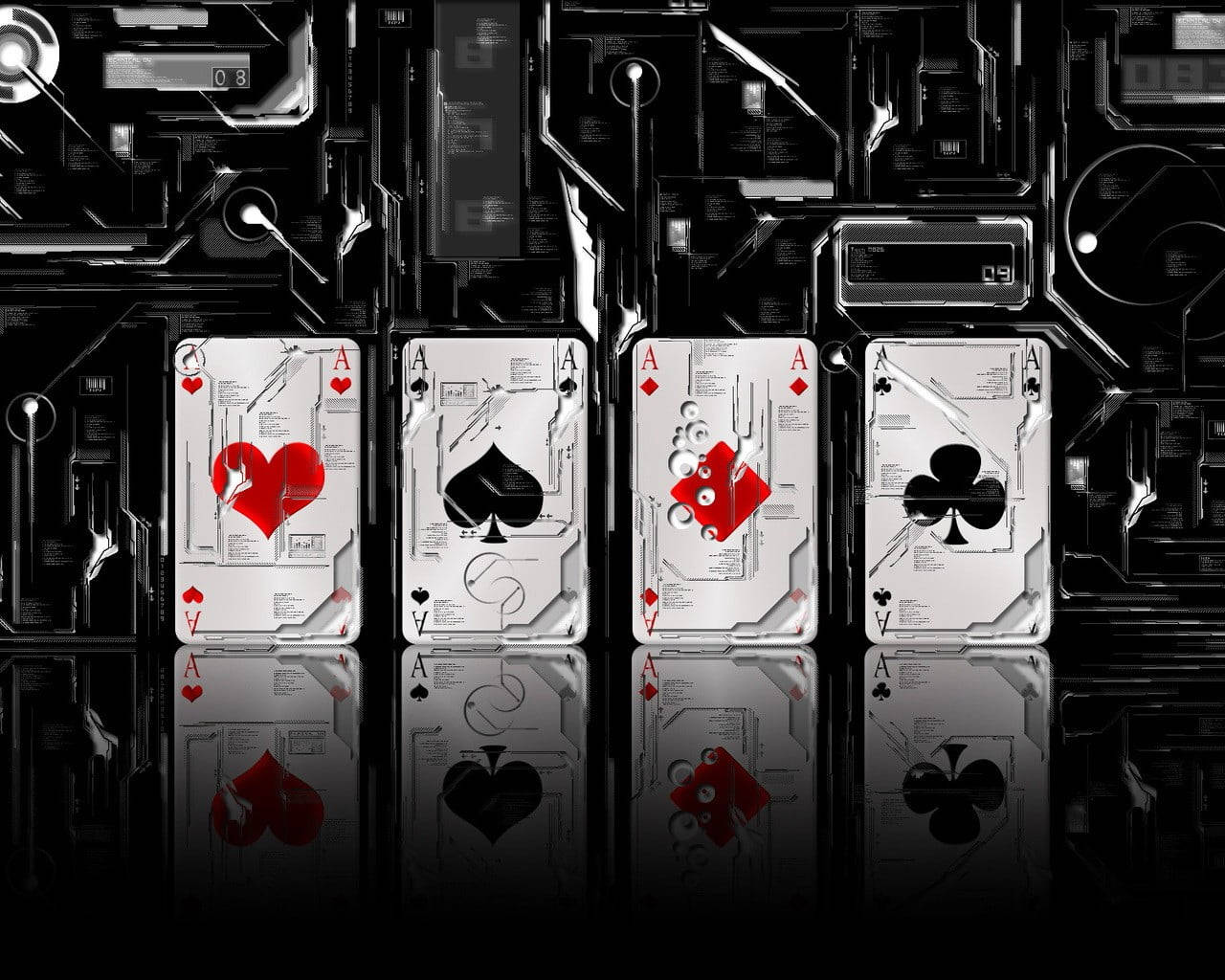 Four Aces Playing Cards Tech