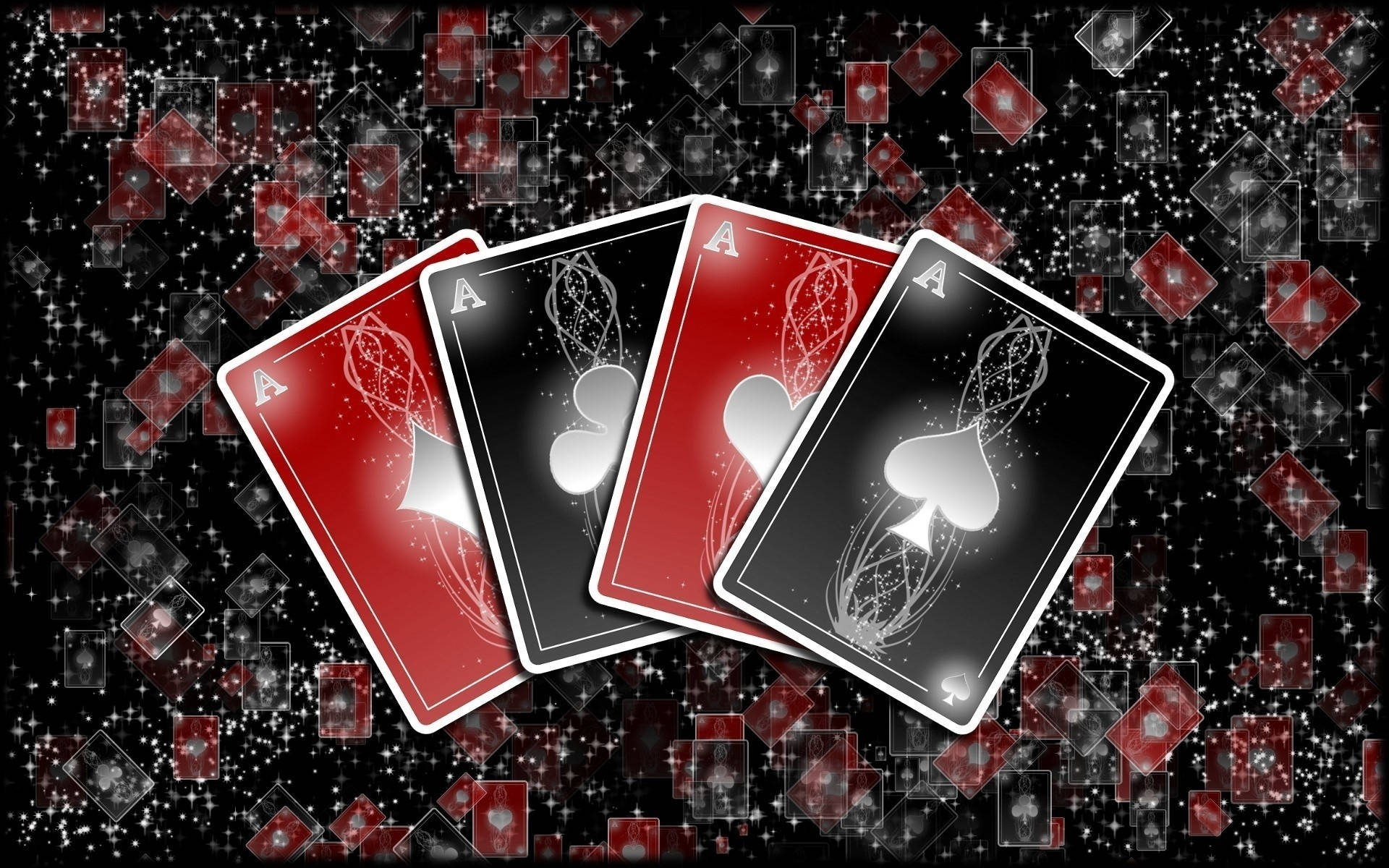 Four Aces Poker Art Background