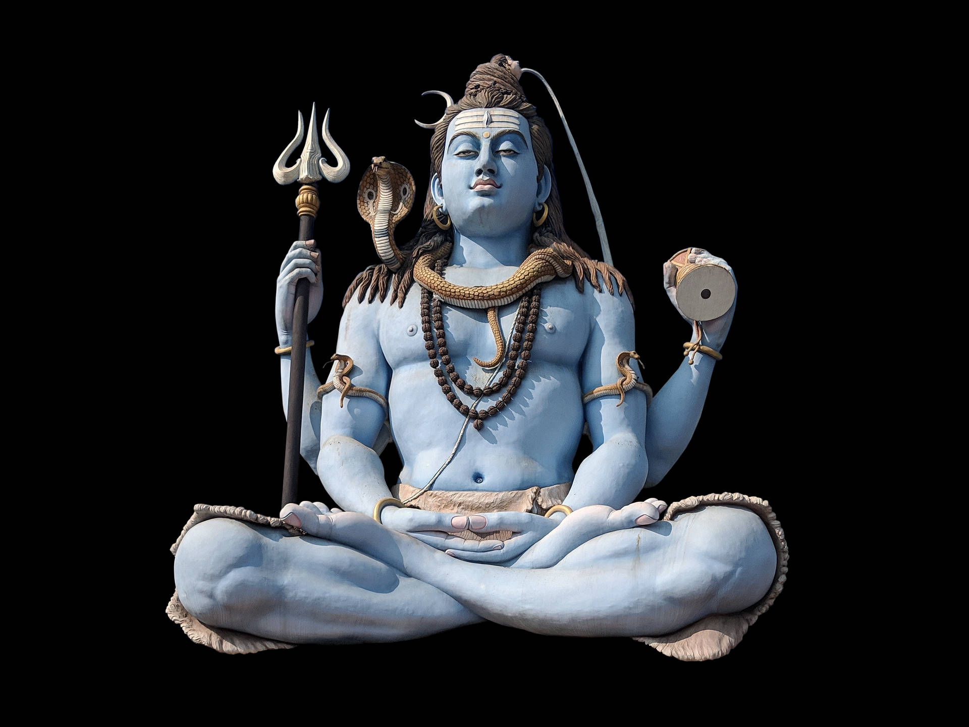 Four-armed Shiv Shankar Meditation Background