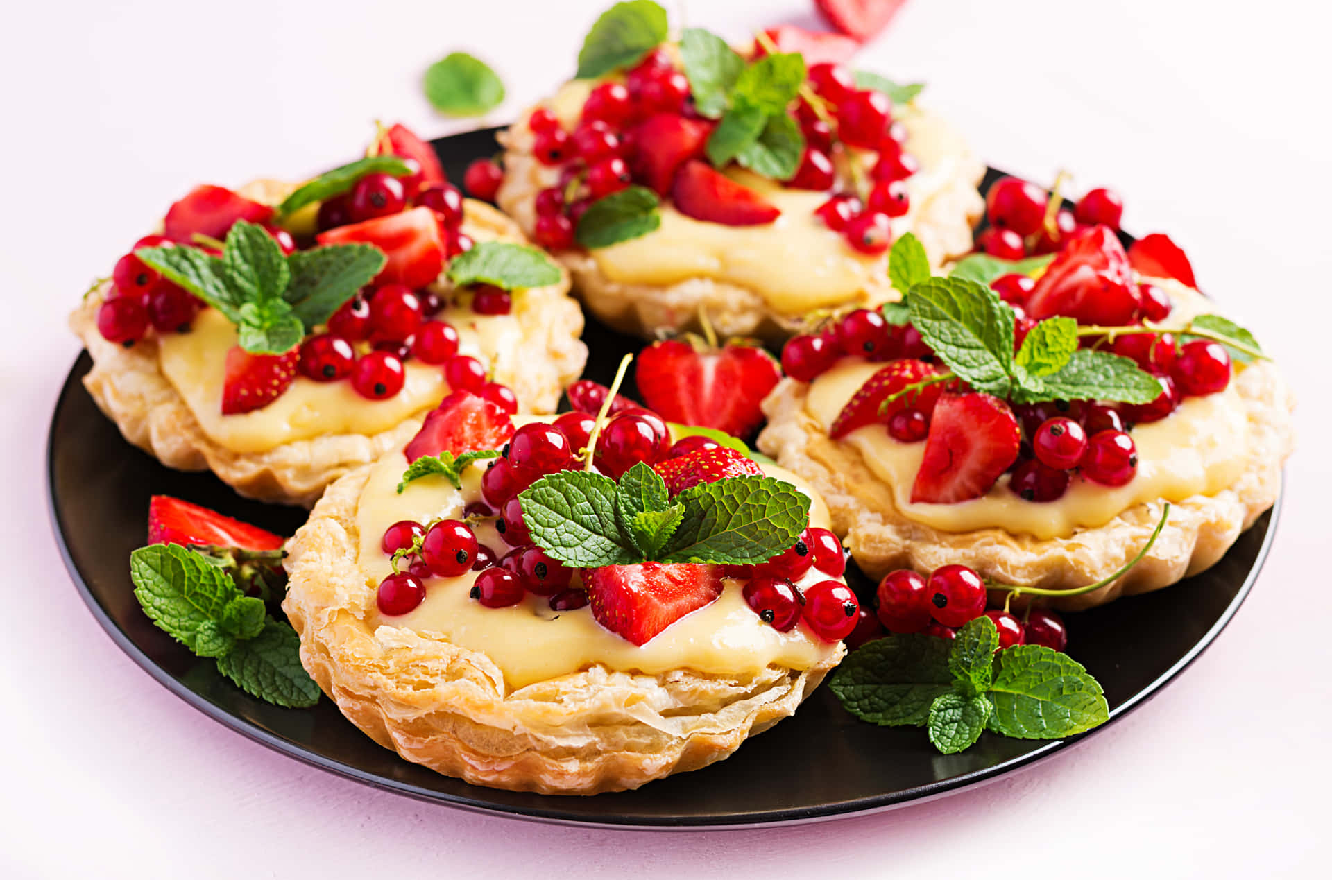 Four Delicious Tart Background