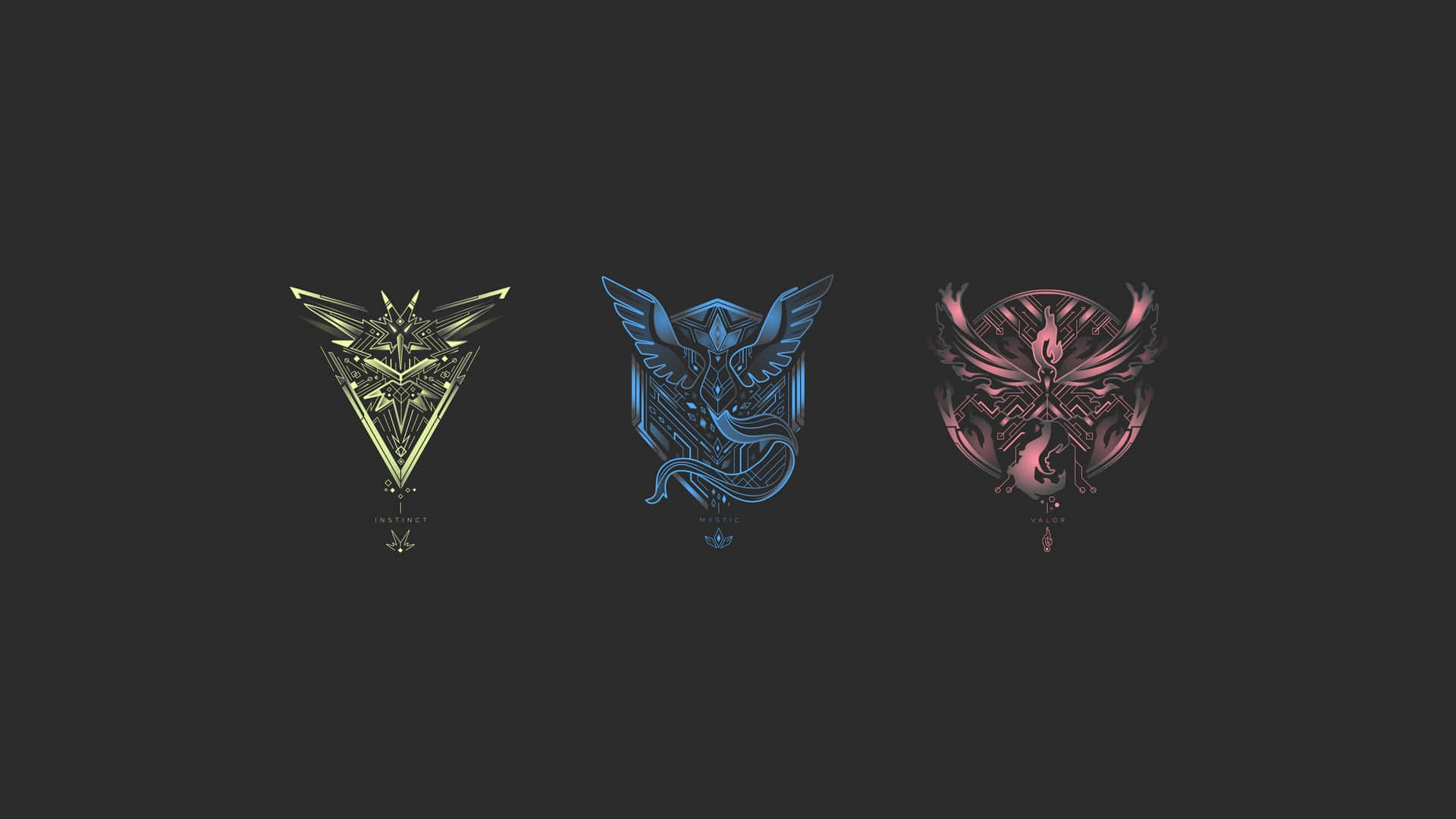 Four Different Dragons In Different Colors
