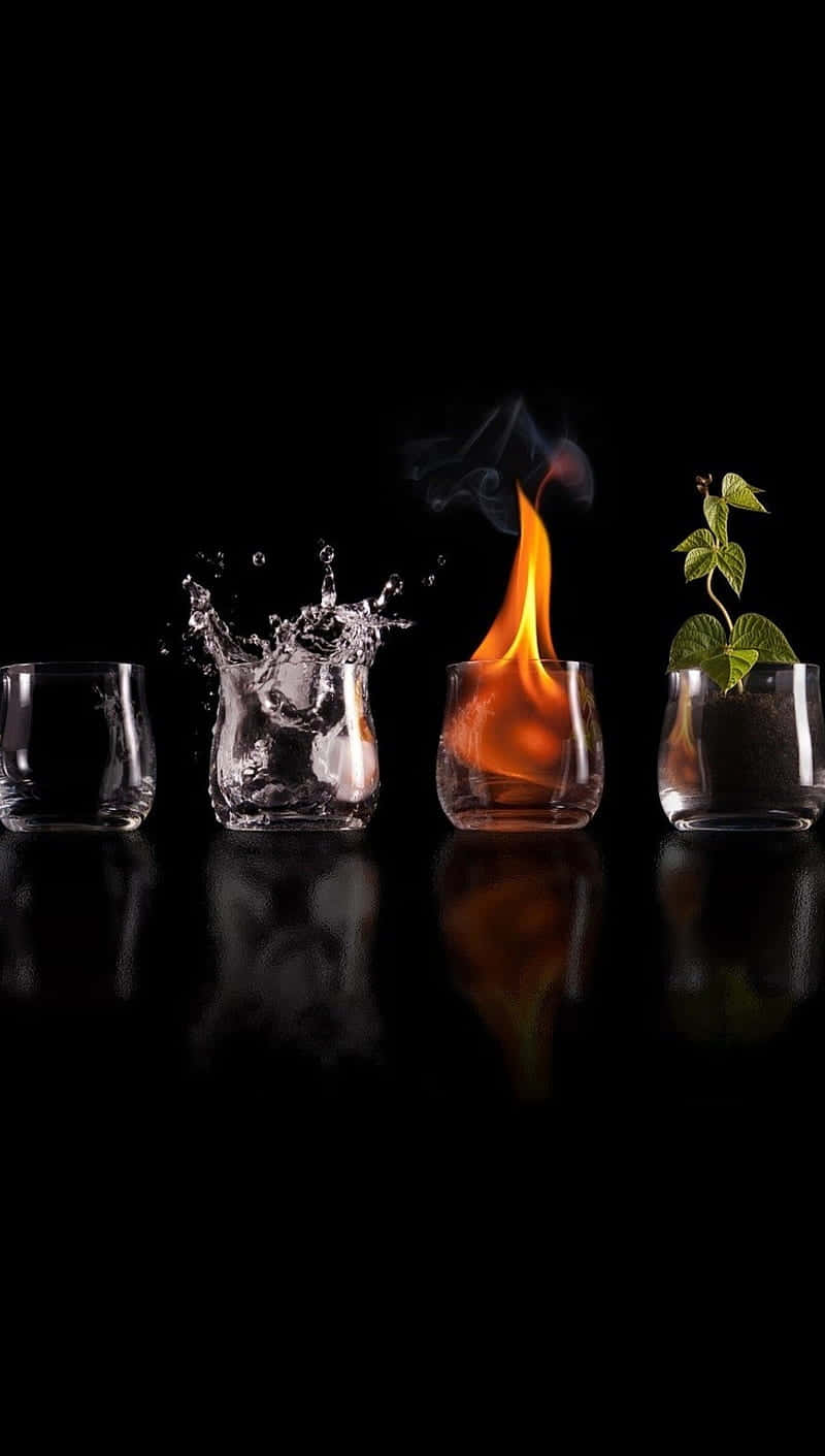 Four Elements Glasses Background