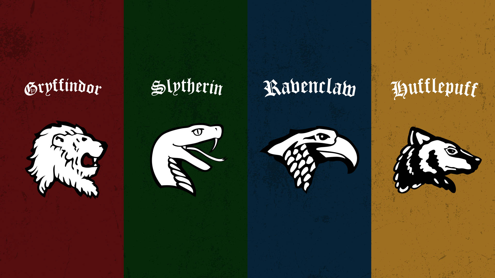Four Houses Of Hogwarts Aesthetic Background