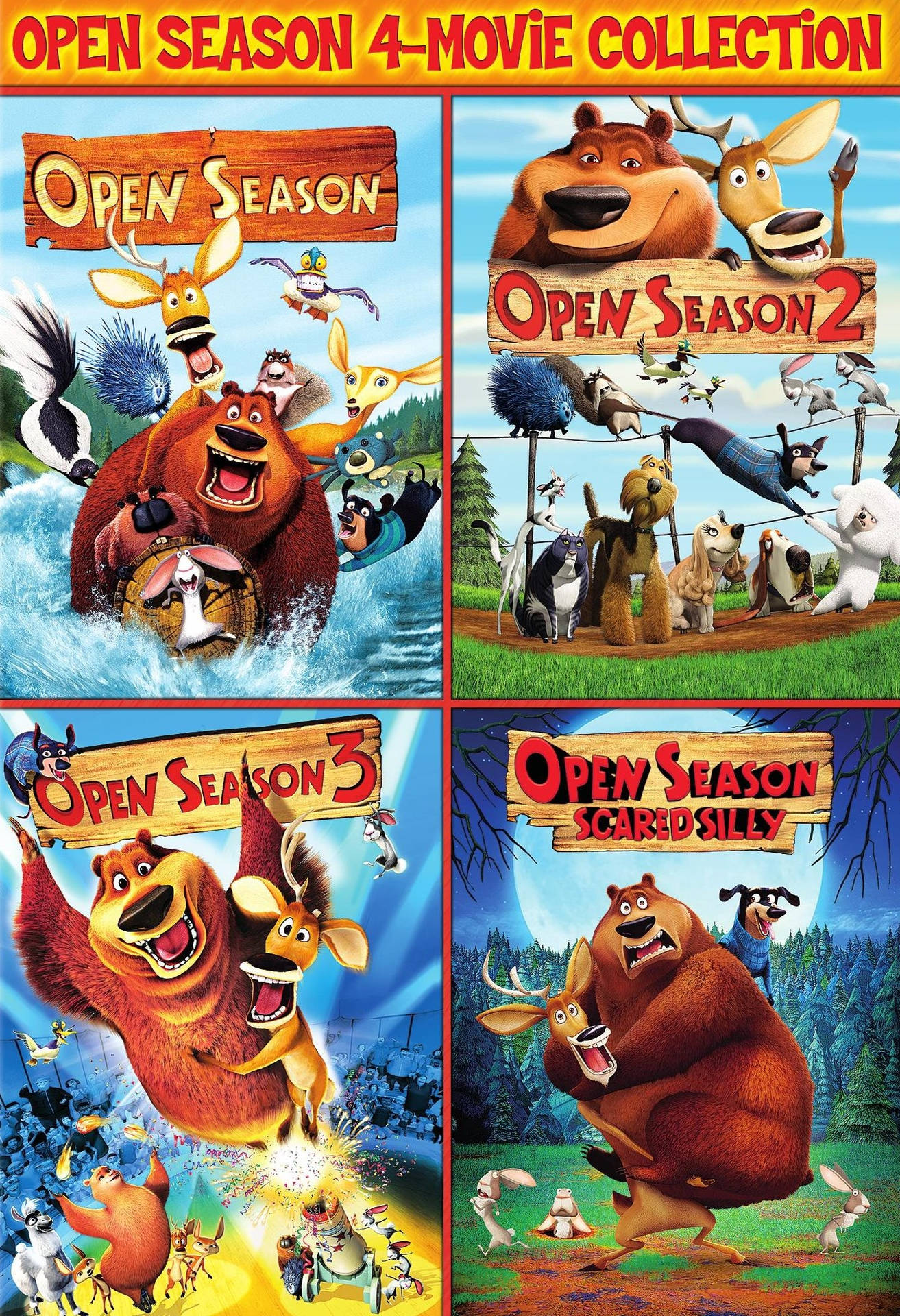 Four Open Season Movie Posters