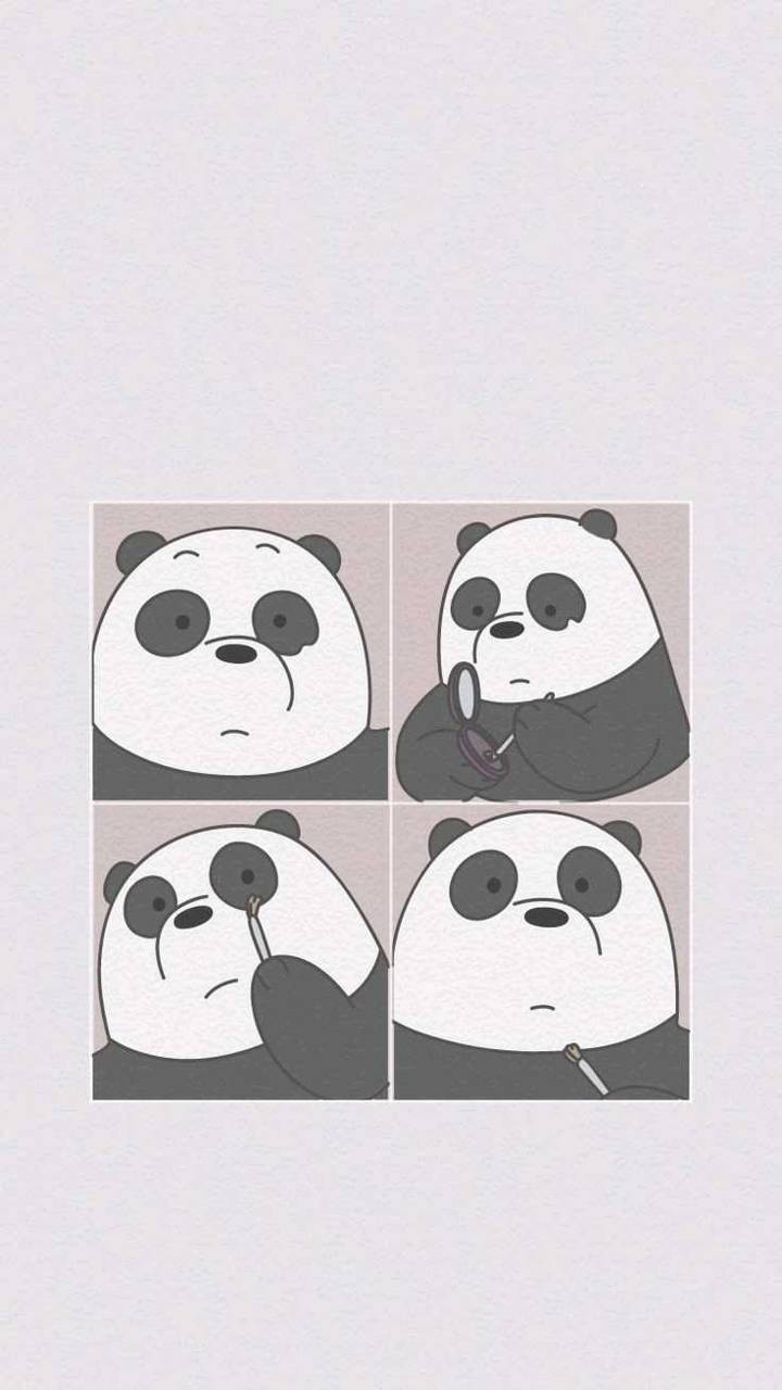 Four Panel Panda We Bare Bears Background