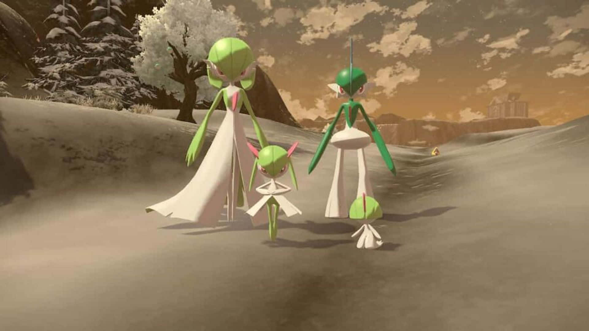 Four Ralts Evolutions Background