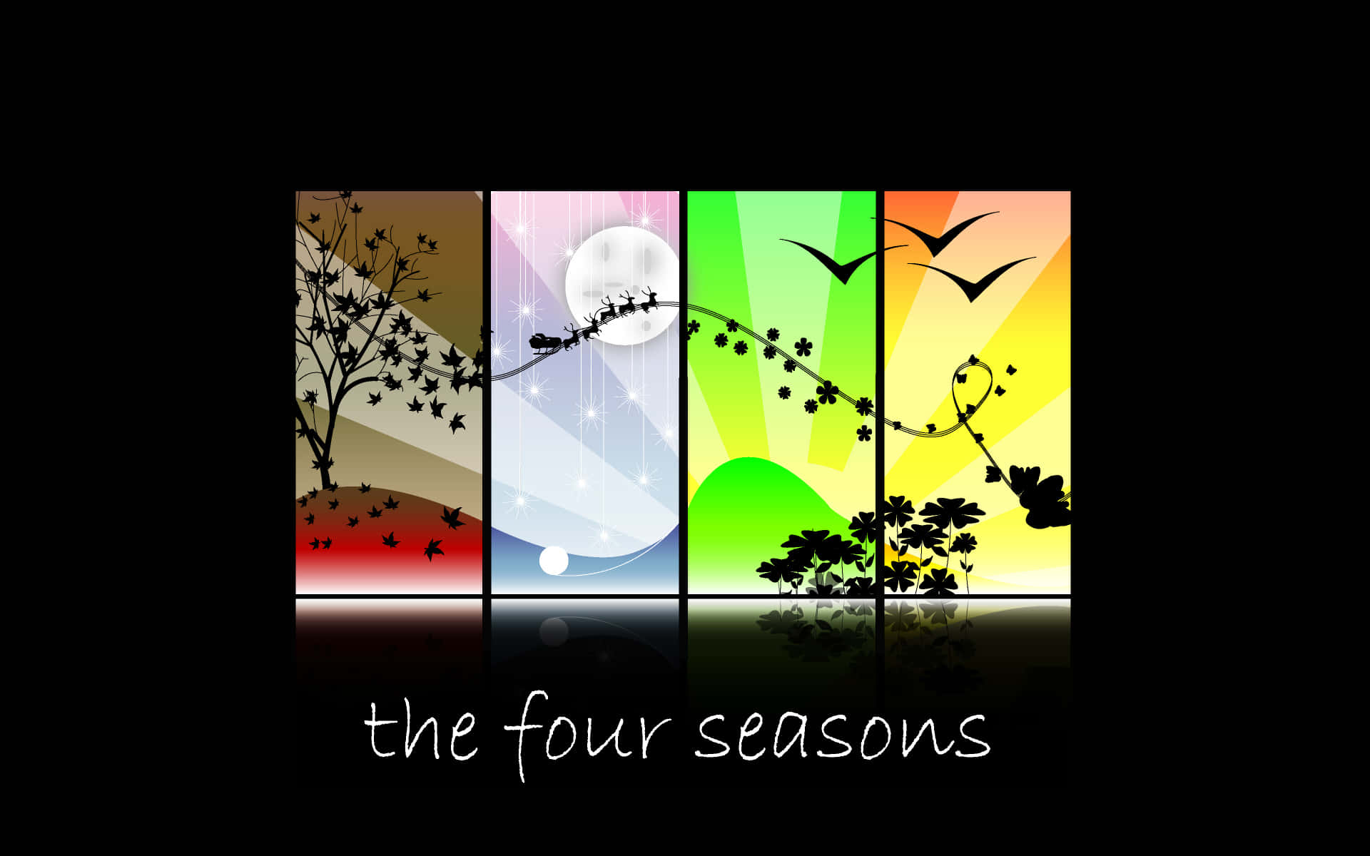 Four Seasons Digital Wall Artwork