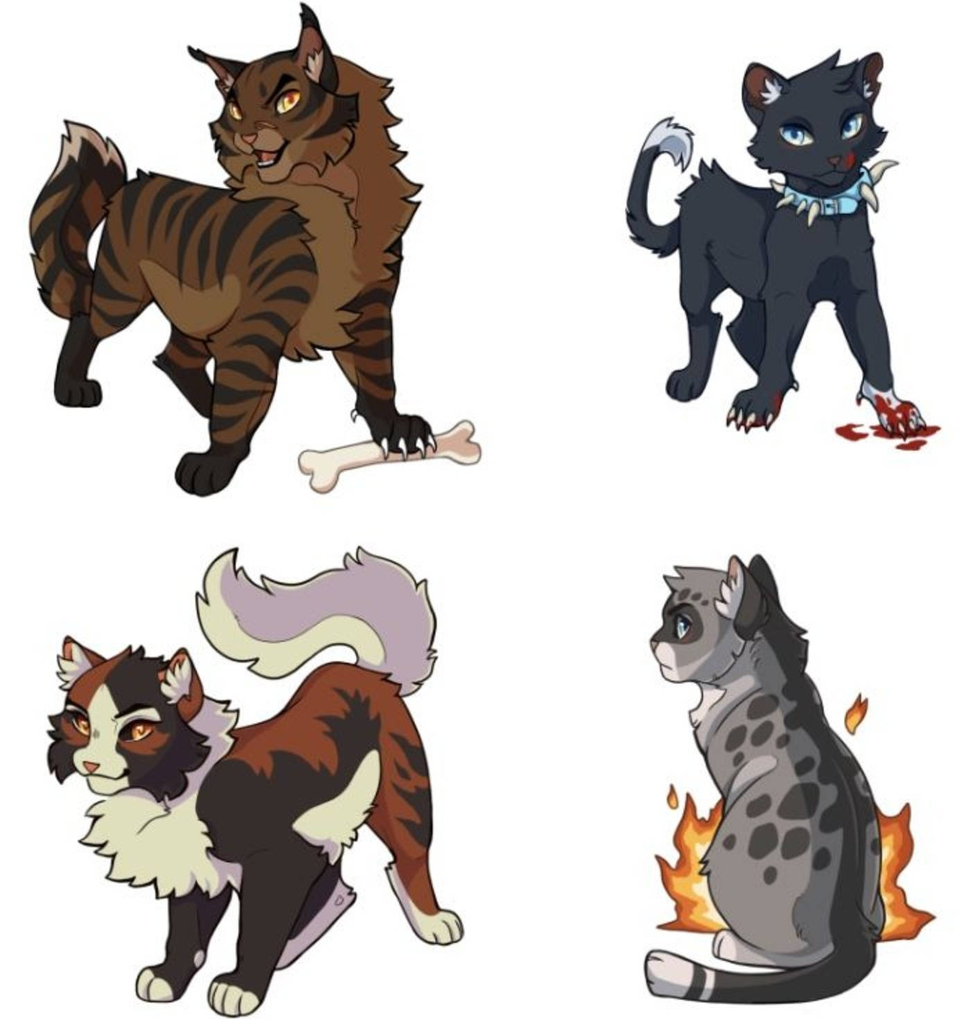 Four Villains In Warrior Cats Background