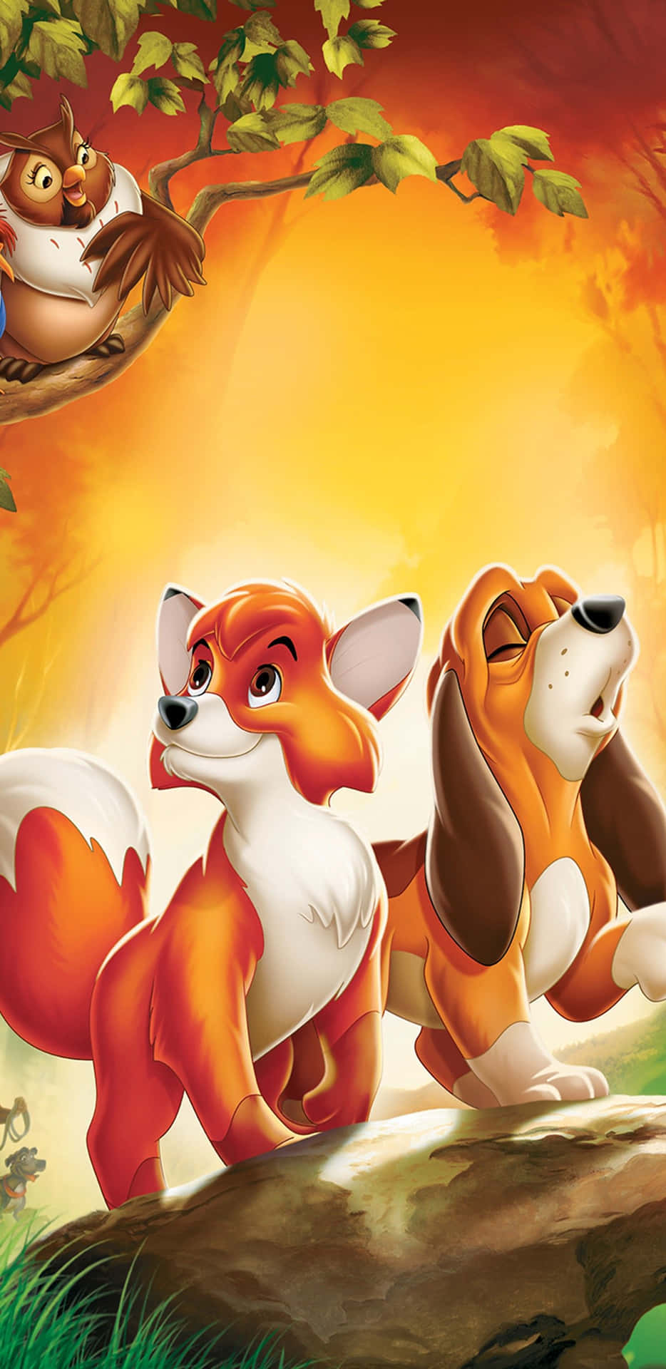 Fox And Hound - A Timeless Friendship Background
