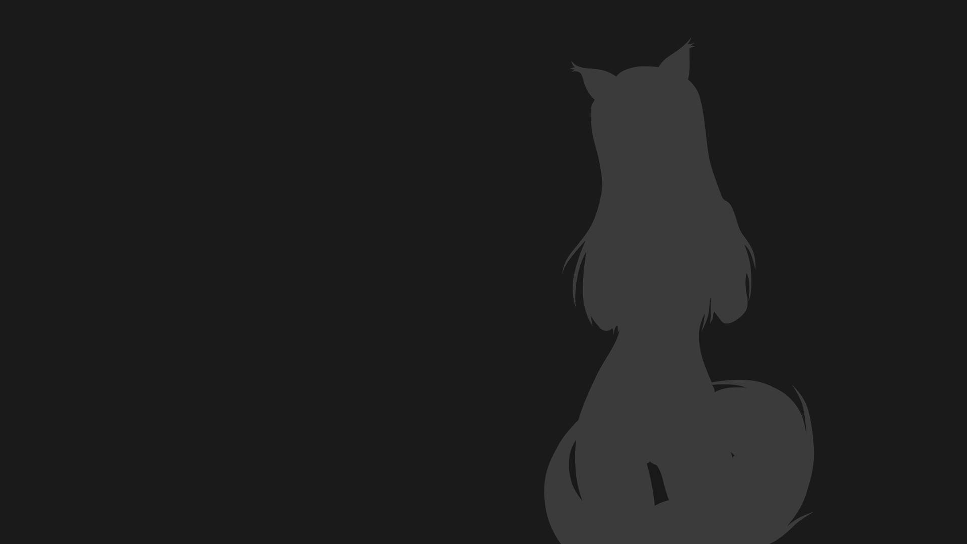 Fox Girl Minimalist Anime Background