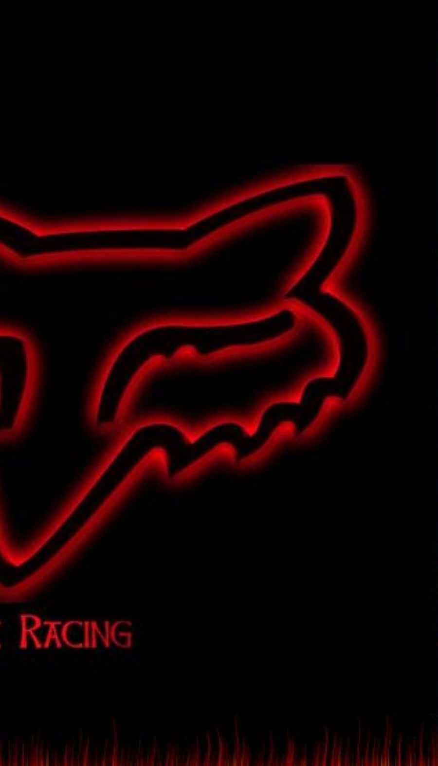 Fox Racing Logo In Red On Black Background Background