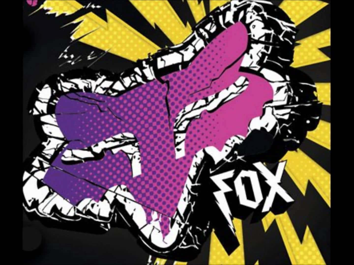 Fox Racing Logo Purple To Violet Gradient Background
