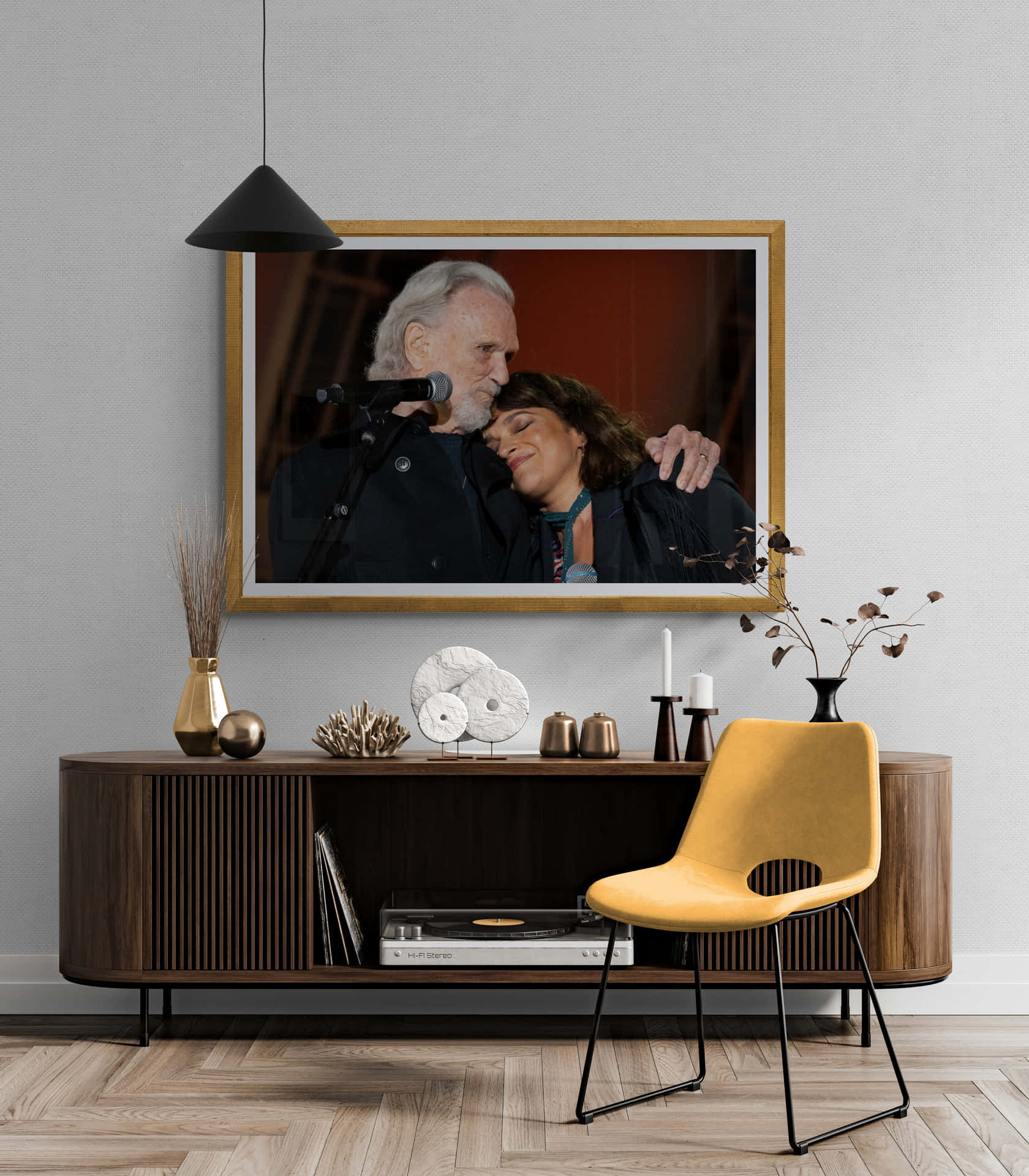 Framed Concert Moment Modern Interior Background