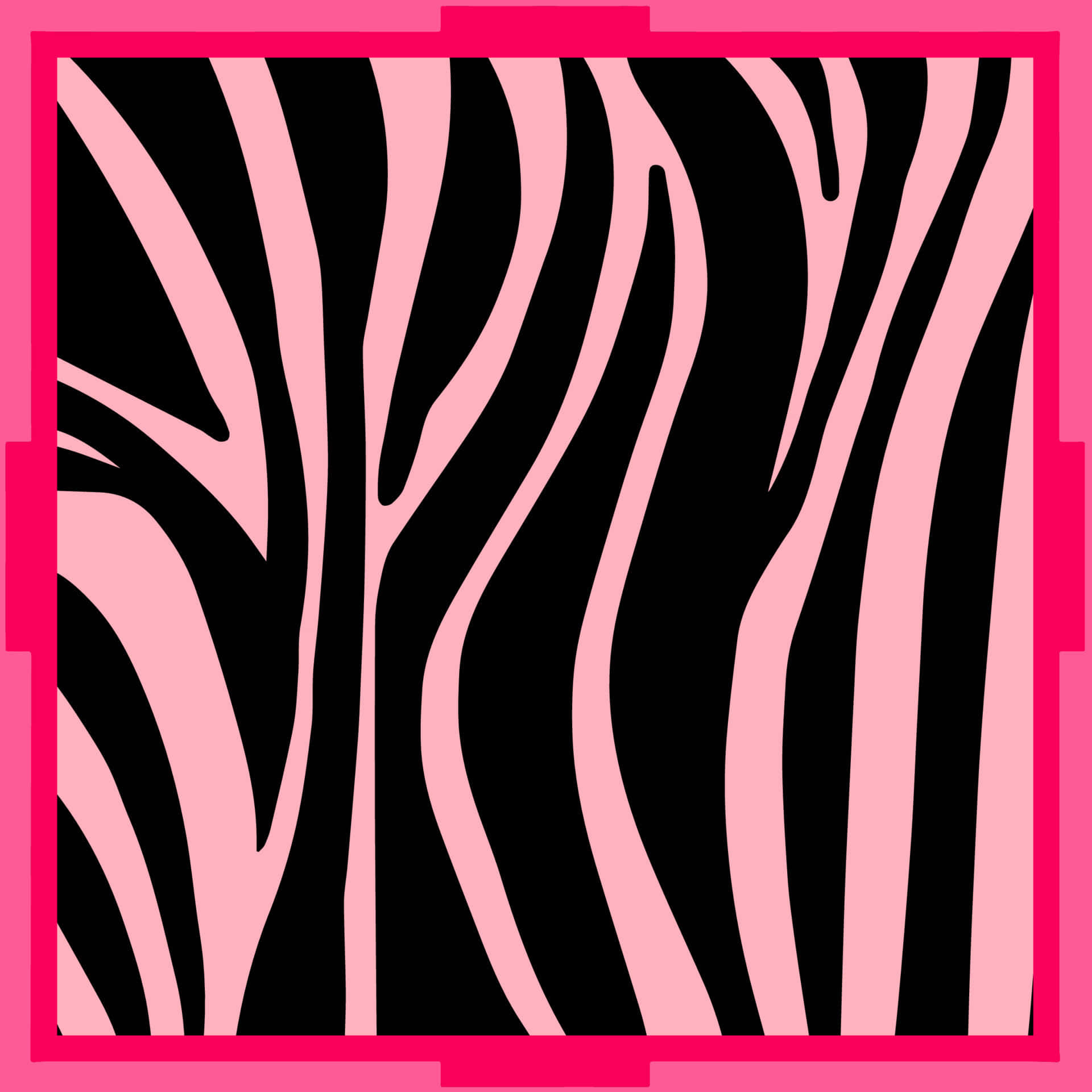 Framed Pink Zebra Print Pattern