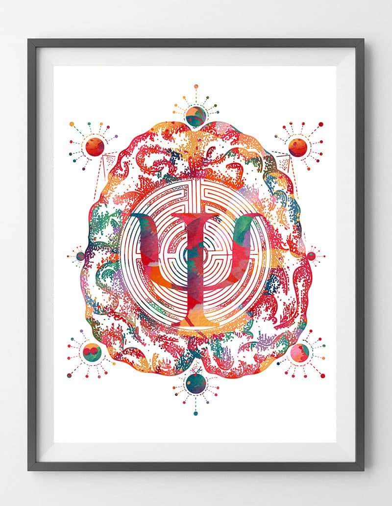 Framed Psychological Symbol Background