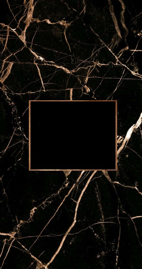 Framed Rose Gold Black Marble