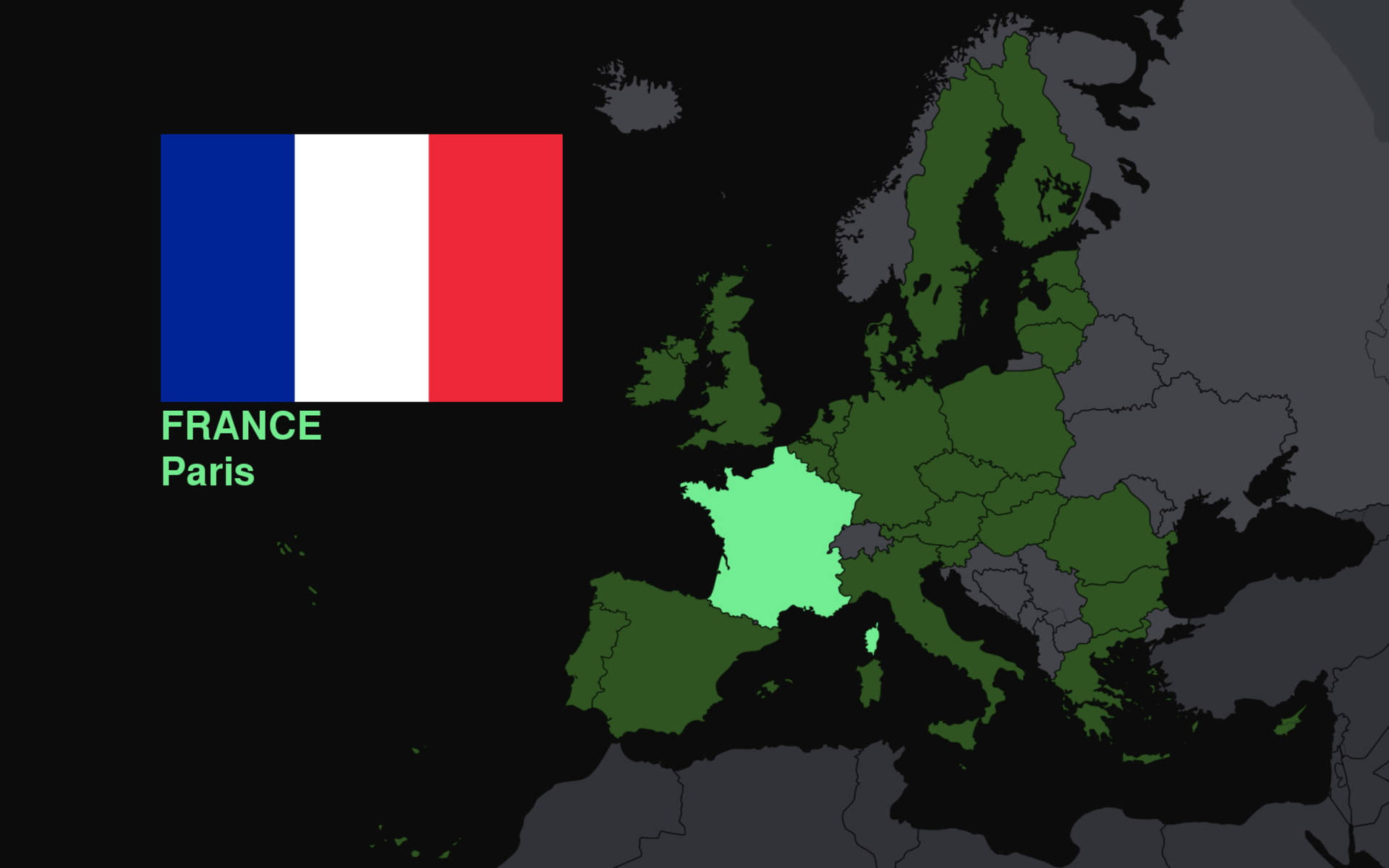 France Flag And Map Background