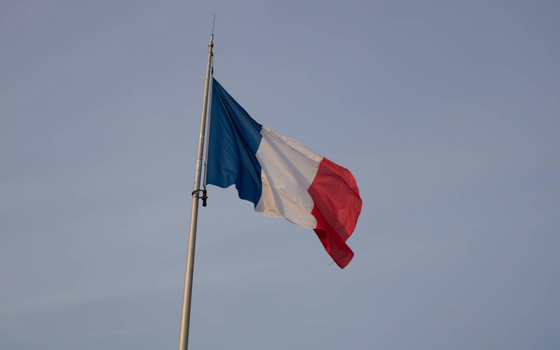 France Flag Clear Sky Background